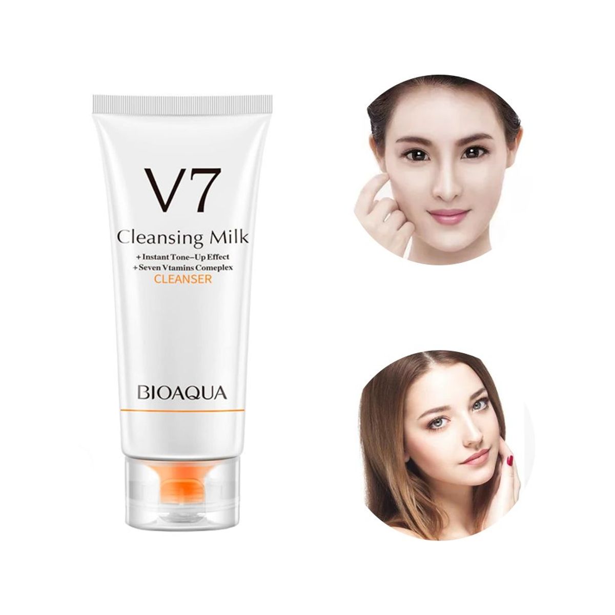 BIOAQUA - Crema Aclaradora V7 Bioaqua + Crema Limpiadora Facial De Leche V7