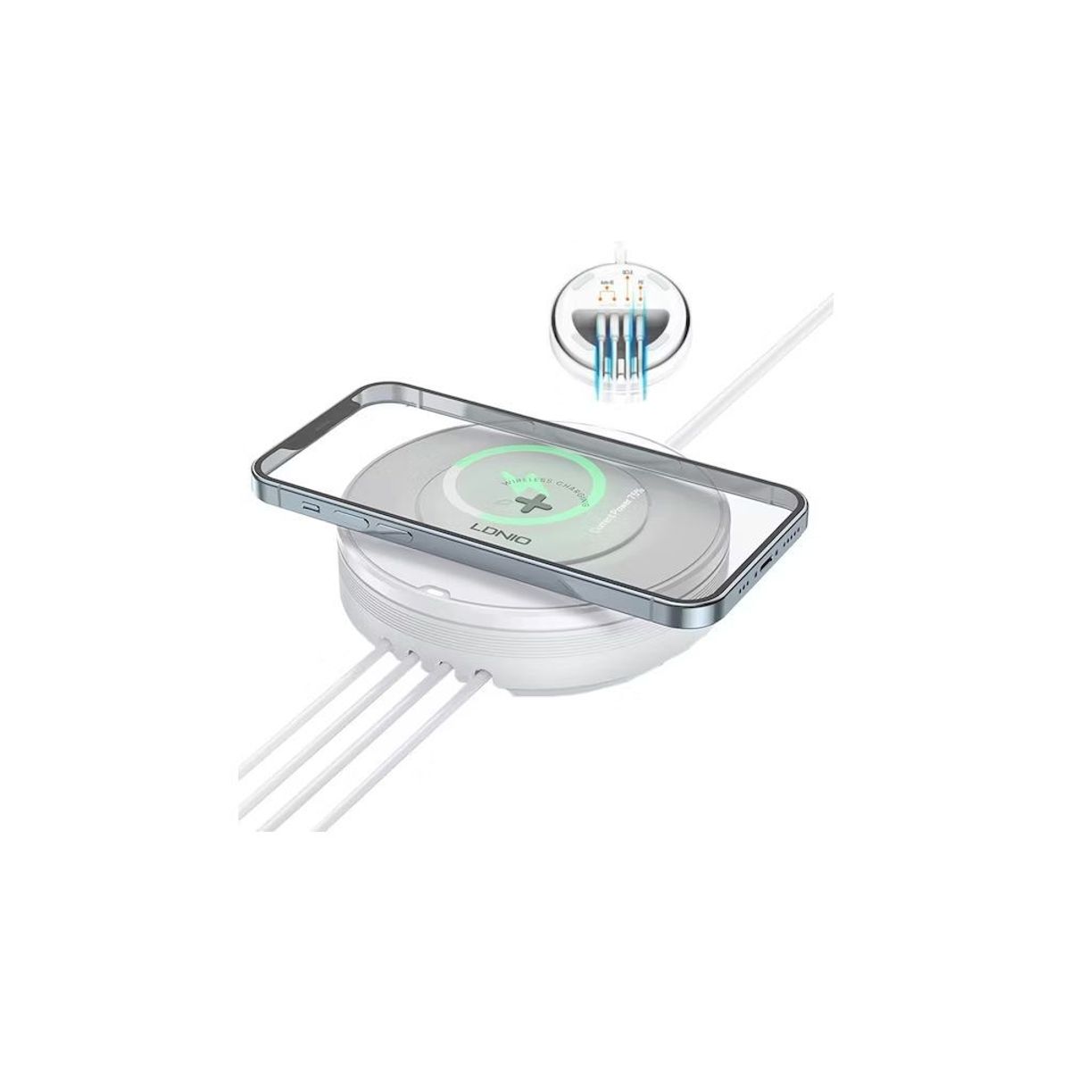 LDNIO - Cargador inalámbrico de escritorio original ldnio aw003