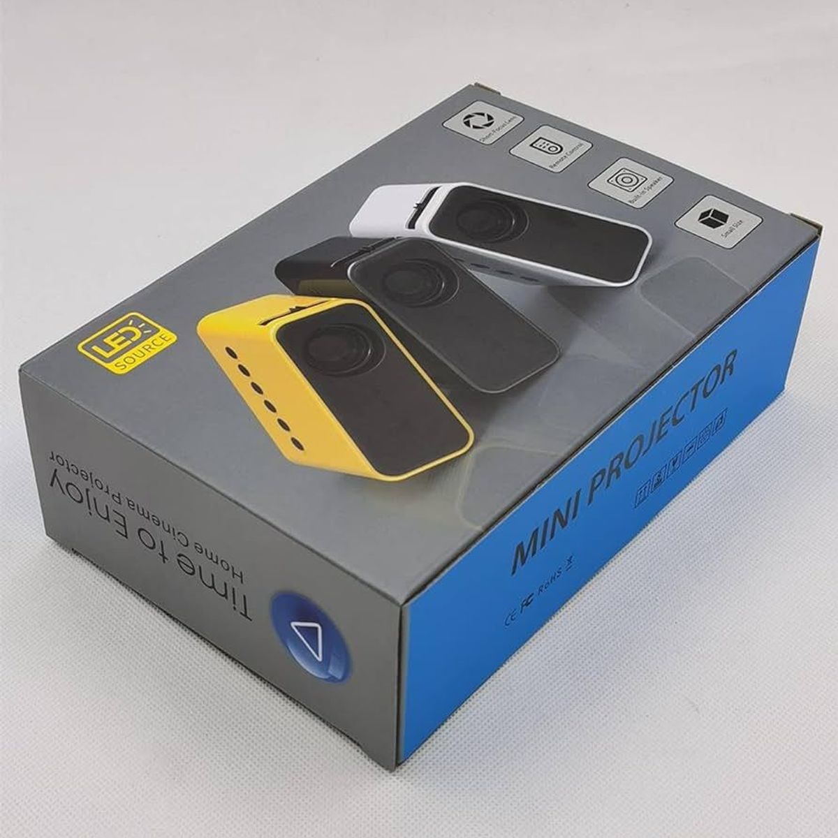 GENERICO - MINI PROYECTOR MULTIMEDIA PORTÁTIL 1080P LED  USB SD WIFFI BLA.