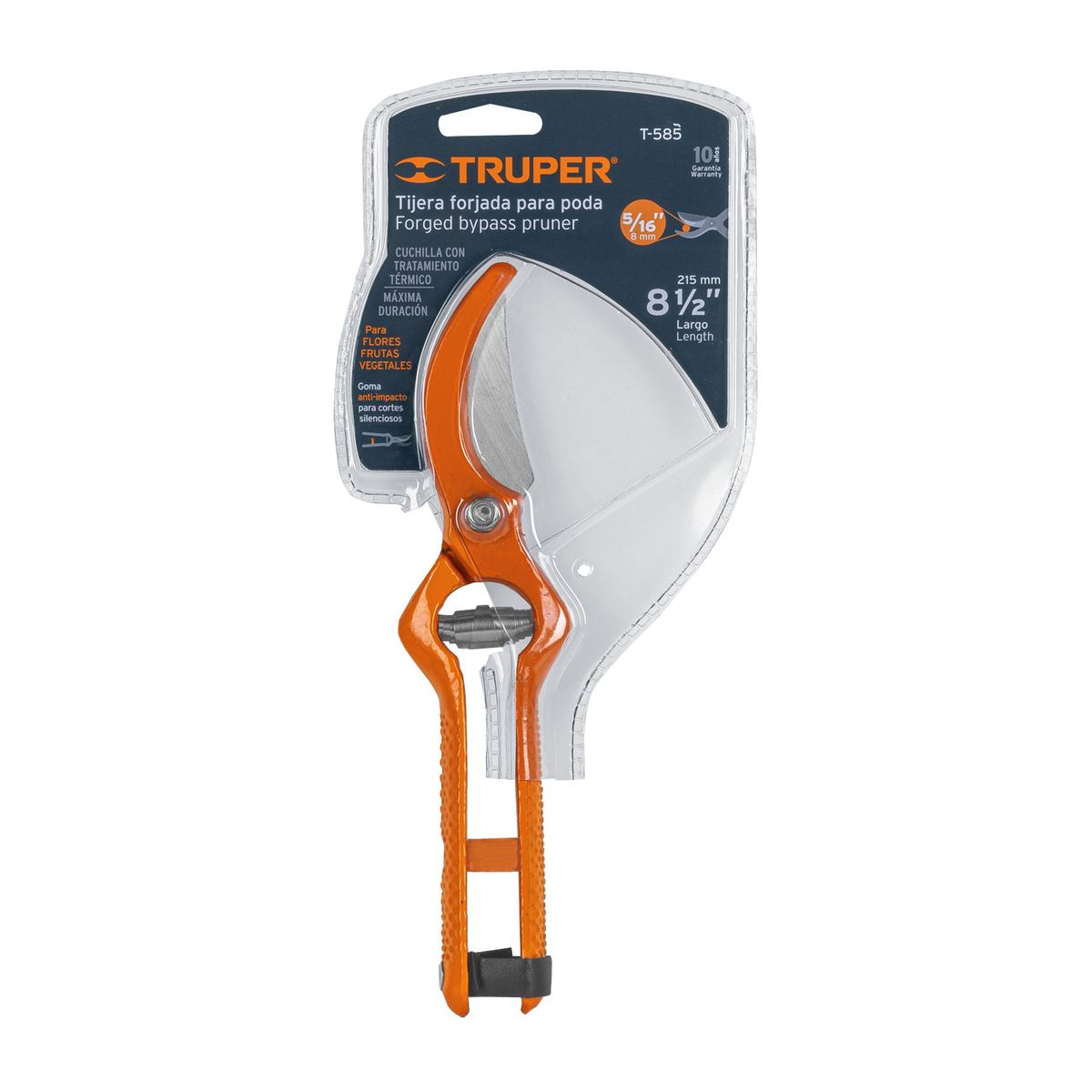 TRUPER - Tijera para poda 8-12 forjada cuchilla de paso