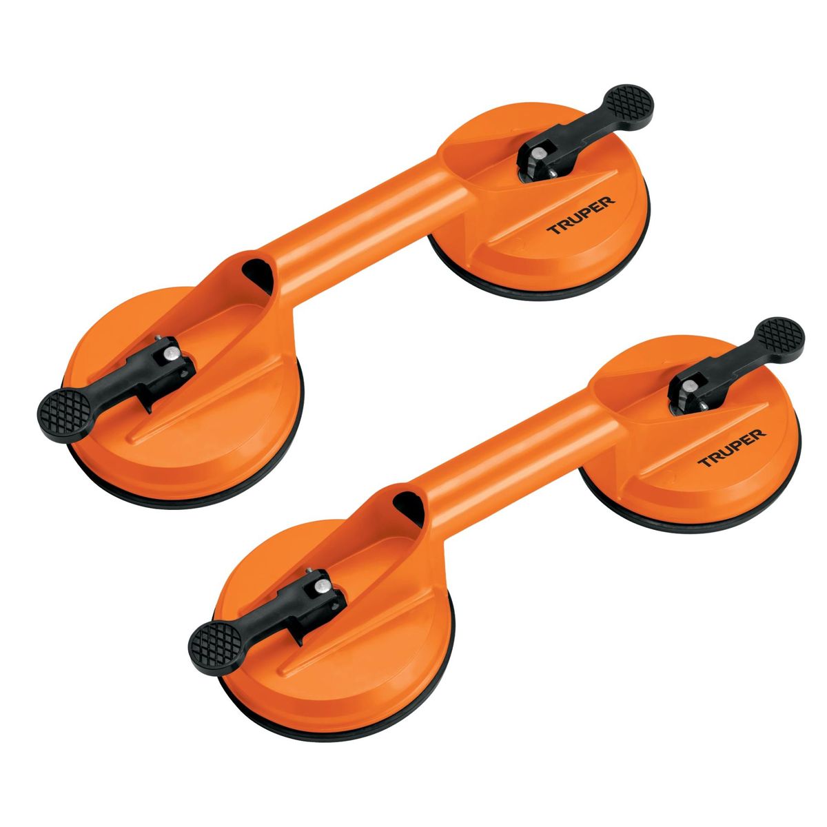 TRUPER - Ventosa 2 copas de succión,  para porcelanato, mármol, vidrio, Truper