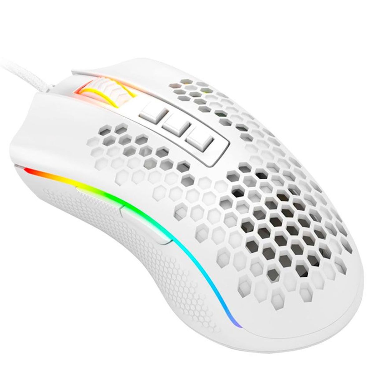 REDRAGON - Mouse Gamer Redragon Storm Elite M988 Rgb Color Lunar White