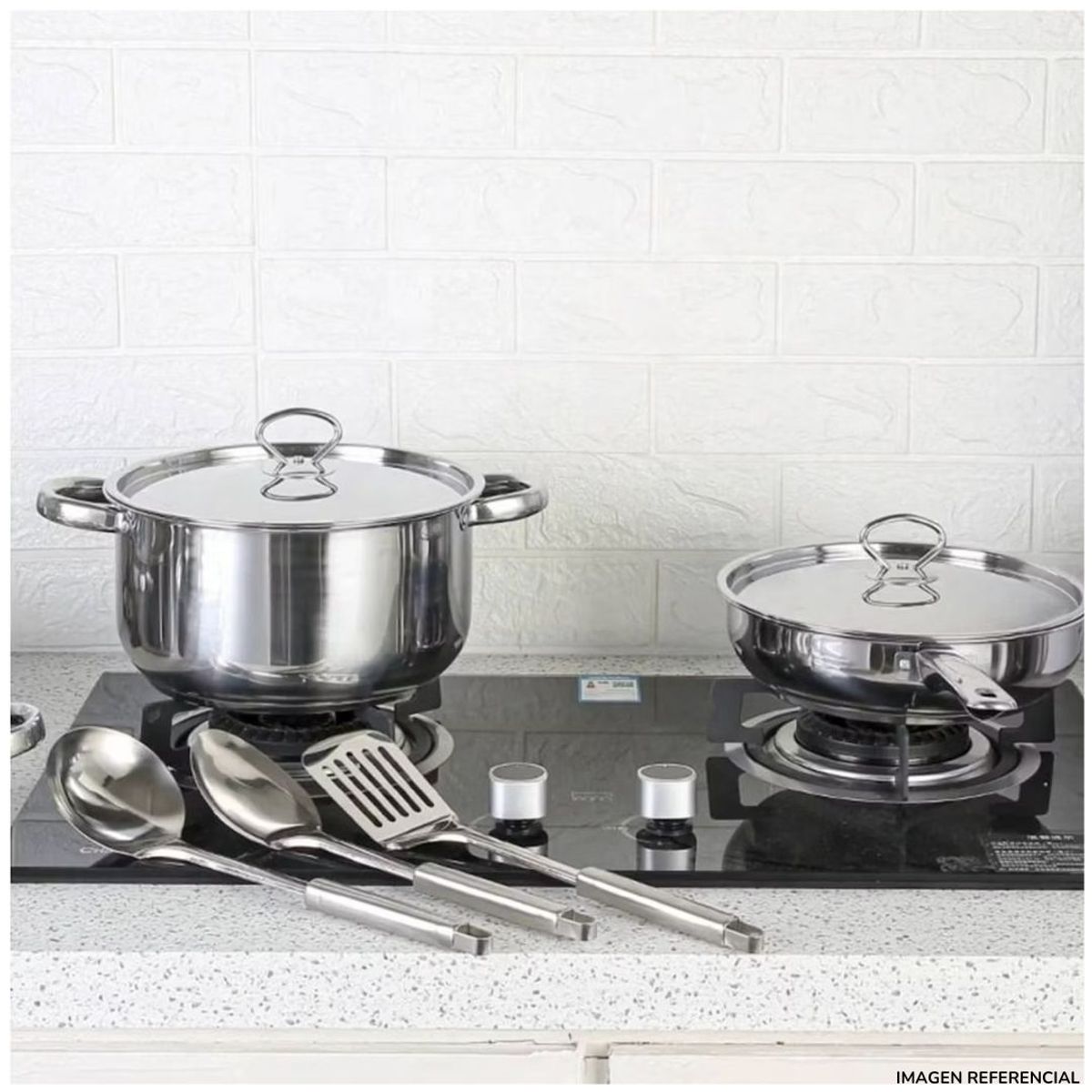 INSPIRA MARKET - Juego de Ollas 15 Piezas