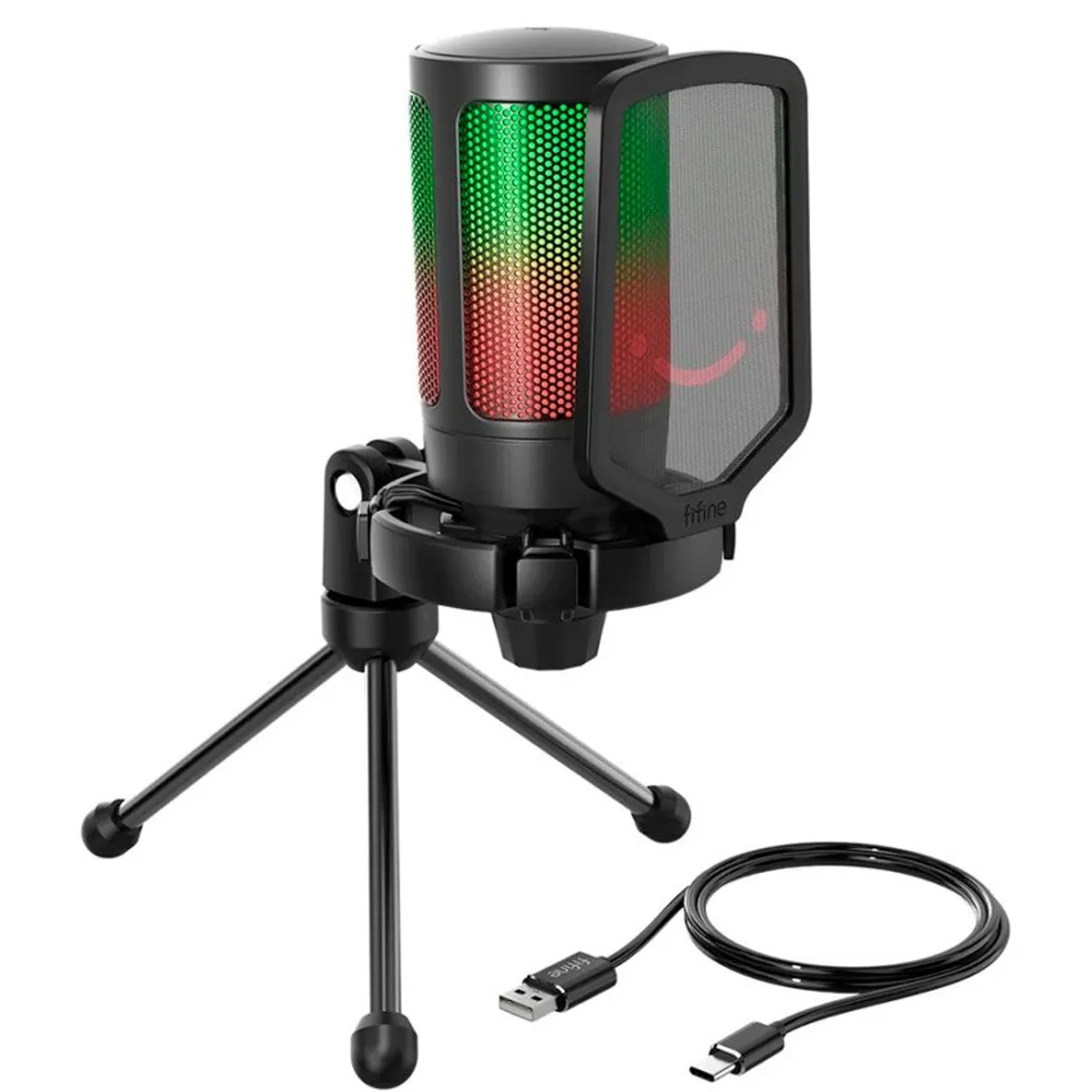 FIFINE - Micrófono Fifine A6V BLACK con condensador