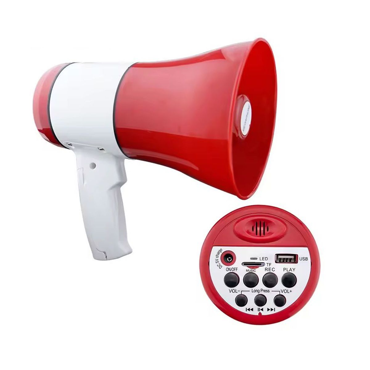 GENERICO - Megafono 50W Recargable Sirena  Parlante bluetooth Hannzo