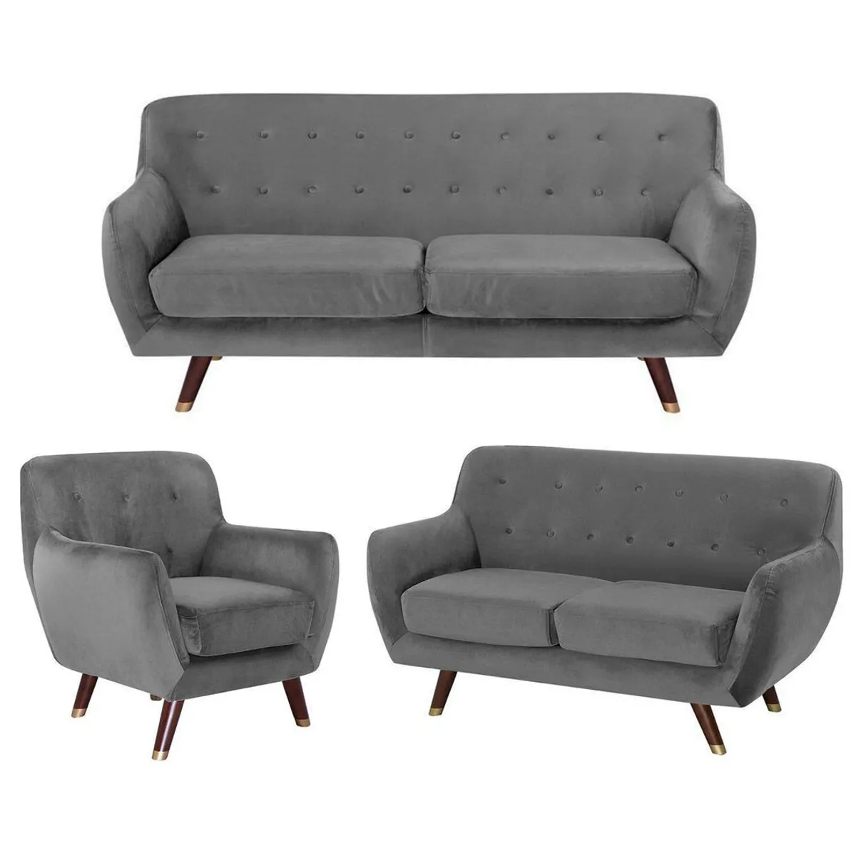 GENERICO - Juego de Sala Gaborone Gris