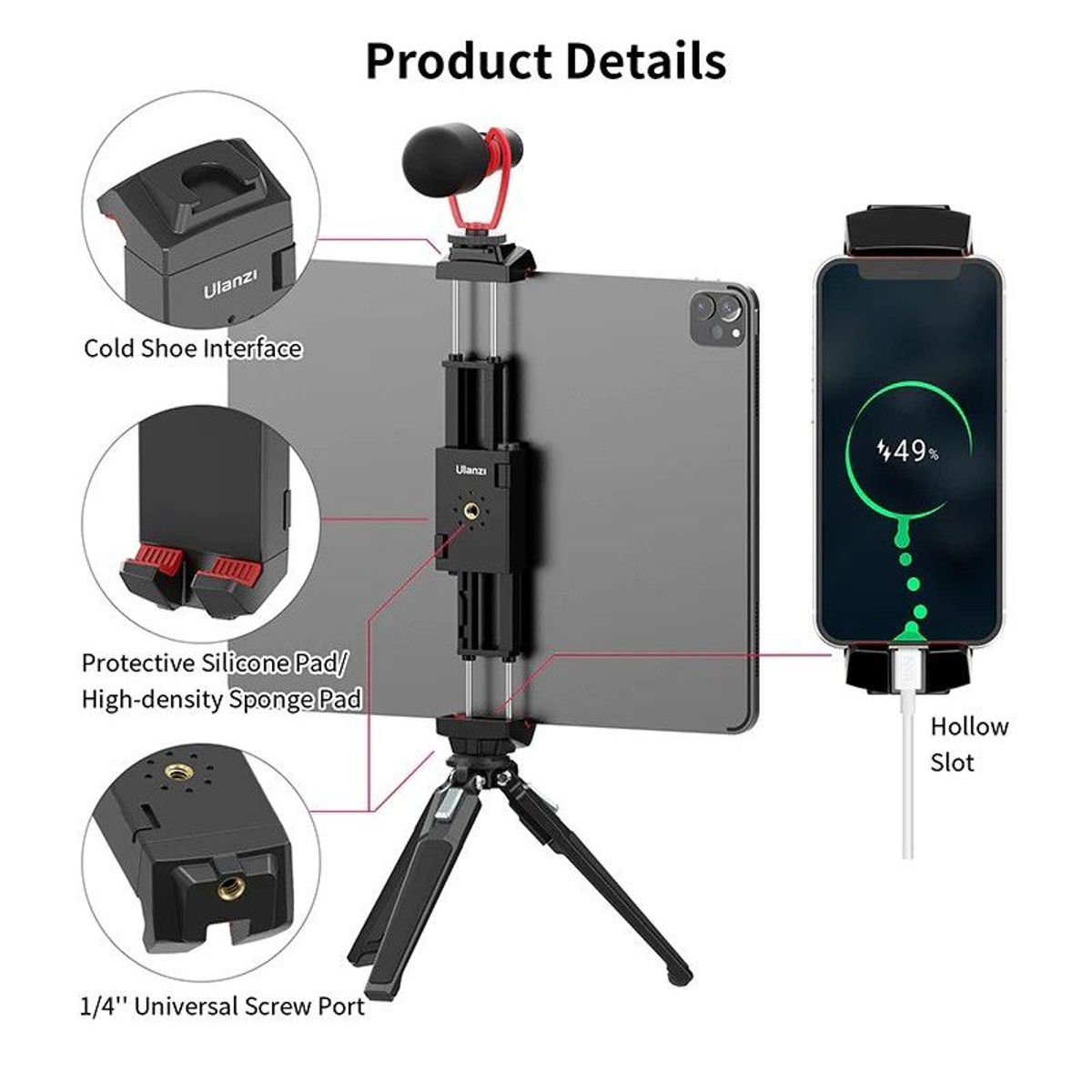 ULANZI - SOPORTE PARA TELÉFONO Y TABLET  ULANZI ST-29