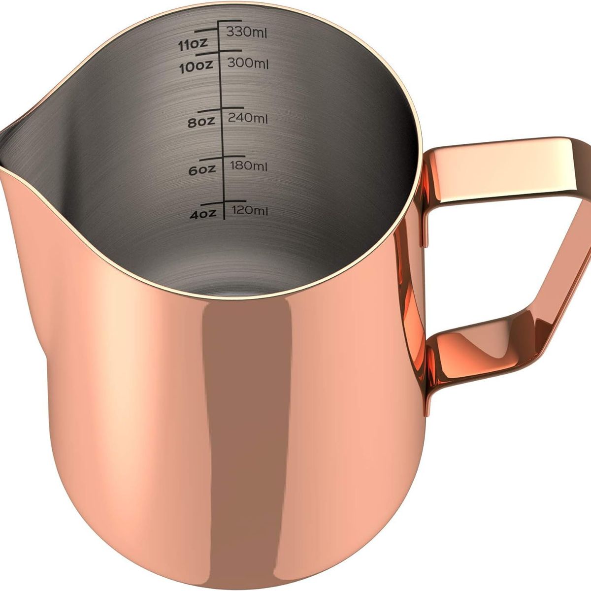 GENERICO - Jarra bañada en cobre para espumar leche