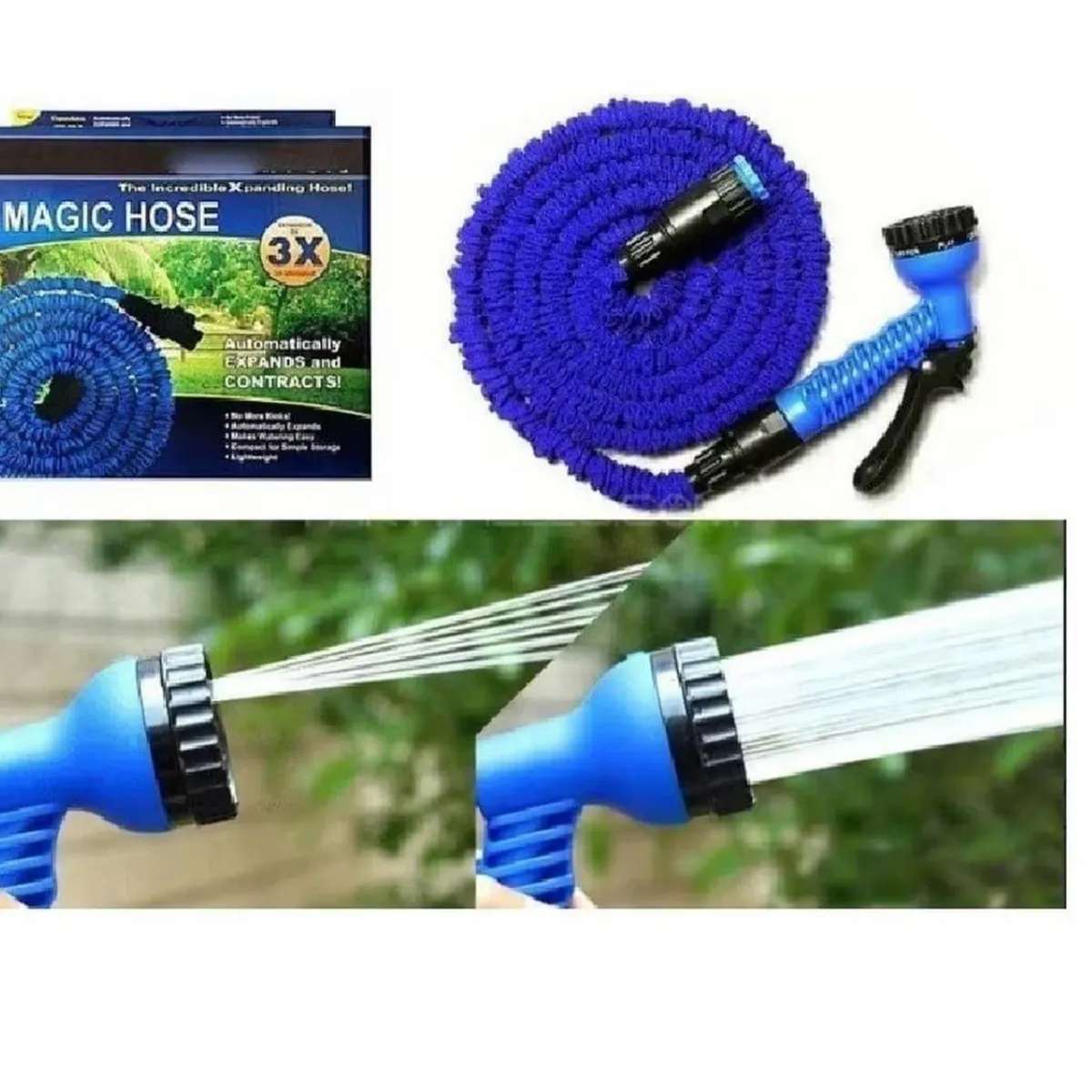 GENERICO - MANGUERA EXPANDIBLE  15MTRS - VERDE / AZUL