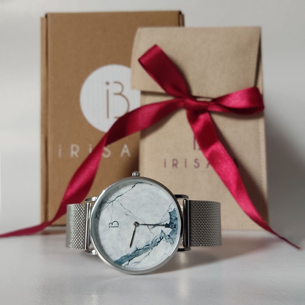 IRISABA - RELOJ IRISABA MARMOL ELEGANCE PLATEADO_.