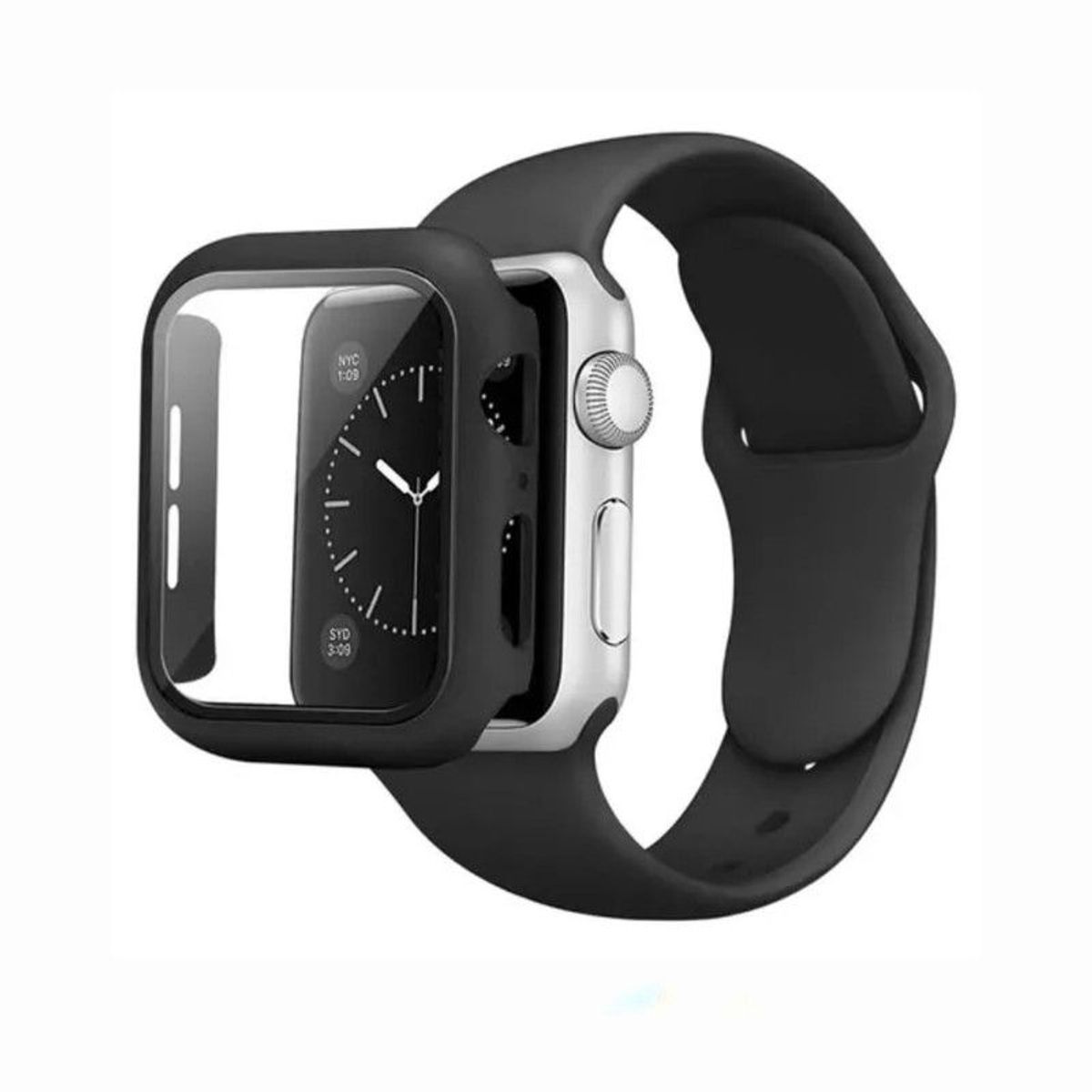GENERICO - Bumper o Cover Para Apple Watch 45mm - Negro
