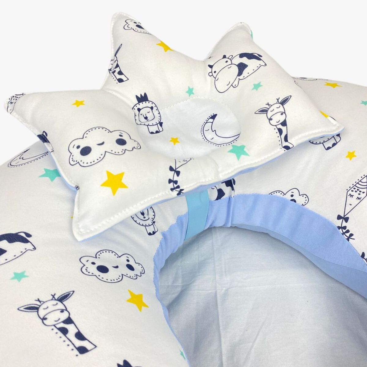 CUZKA - Almohada de Lactancia 5 en 1 »PICARON» Ligth Blue