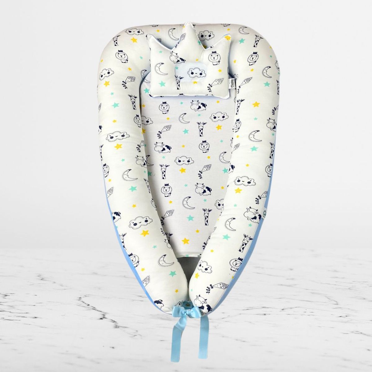 CUZKA - Nido Colecho para Bebé »KING» Ligth Blue