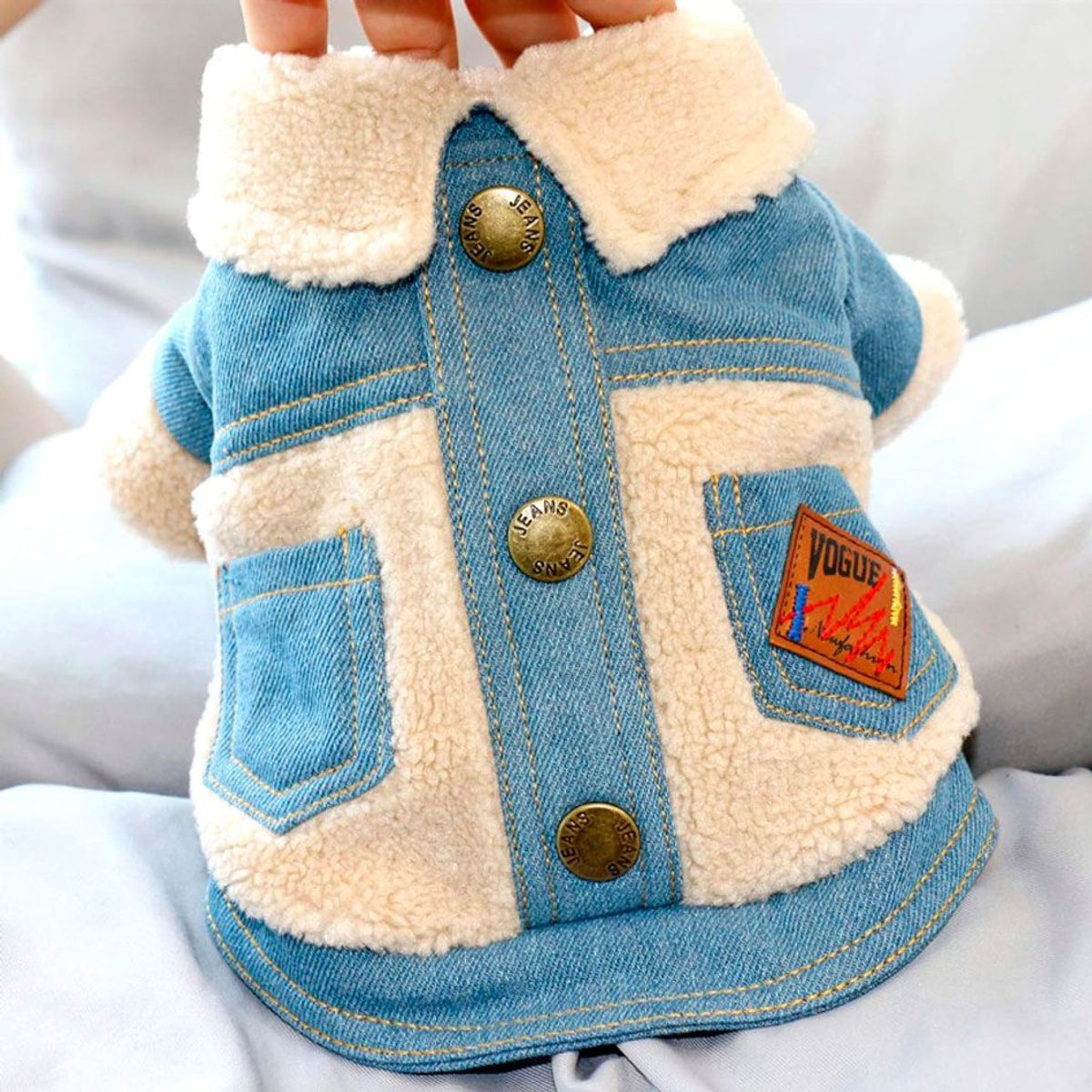 CAT OH - Ropa para perro Chaqueta blue new style M