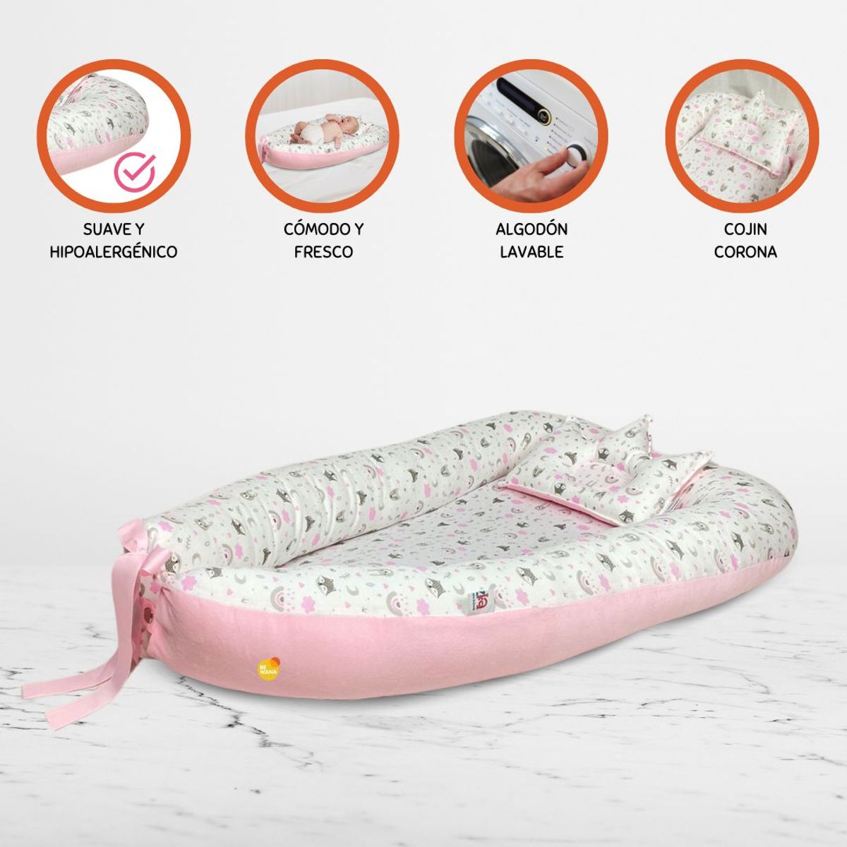 CUZKA - Nido Colecho para Bebé »QUEEN» rabbit fox