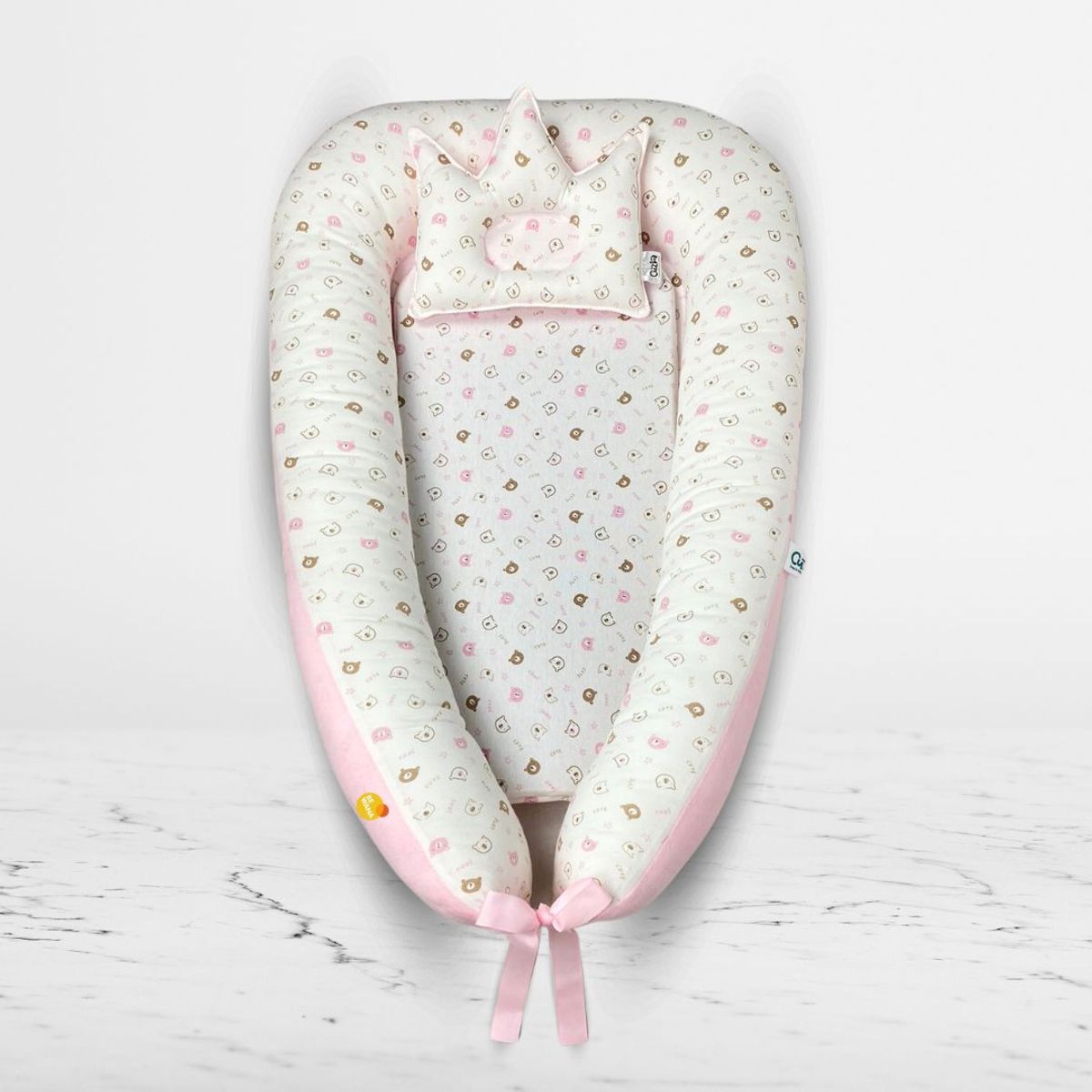 CUZKA - Nido Colecho para Bebé »QUEEN» osos pink