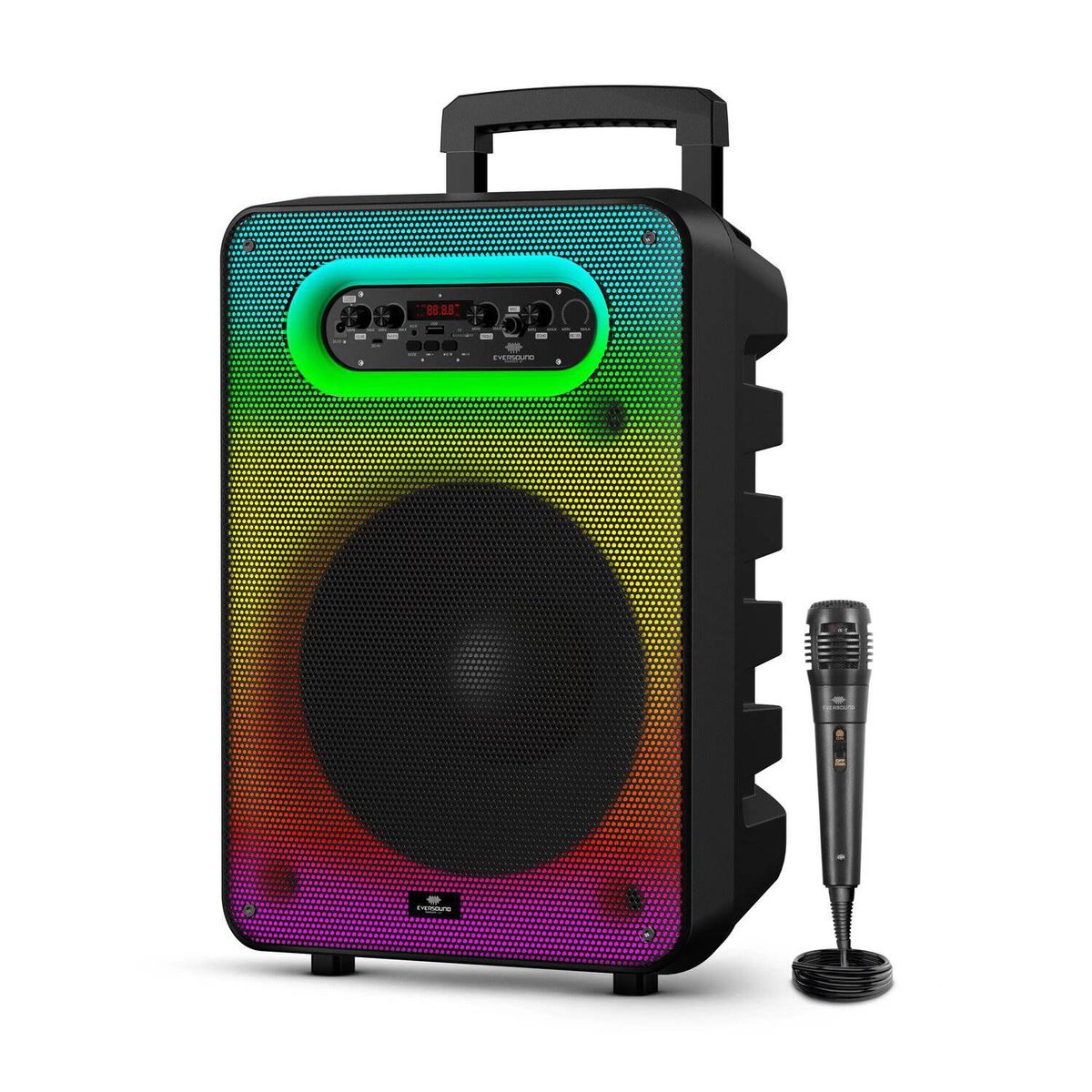 EVERSOUND - Parlante Portátil Eversound EV6012 SWINGER luces LED Bocina de 12”