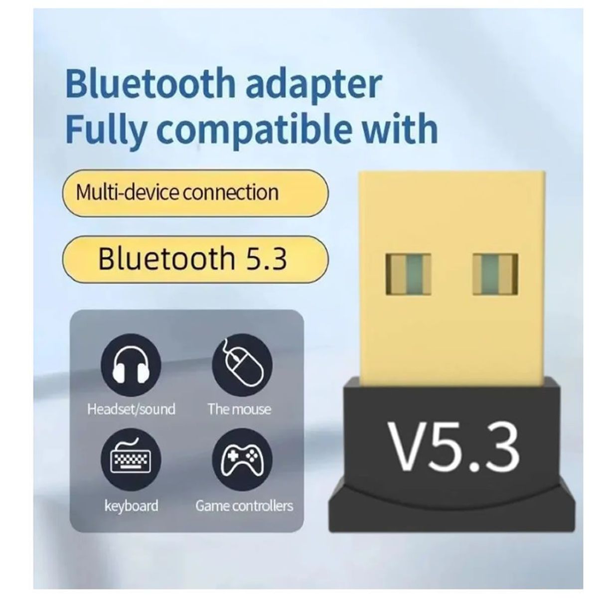 GENERICO - Adaptador USB Dongle Bluetooth 5.3 Receptor Transmisor