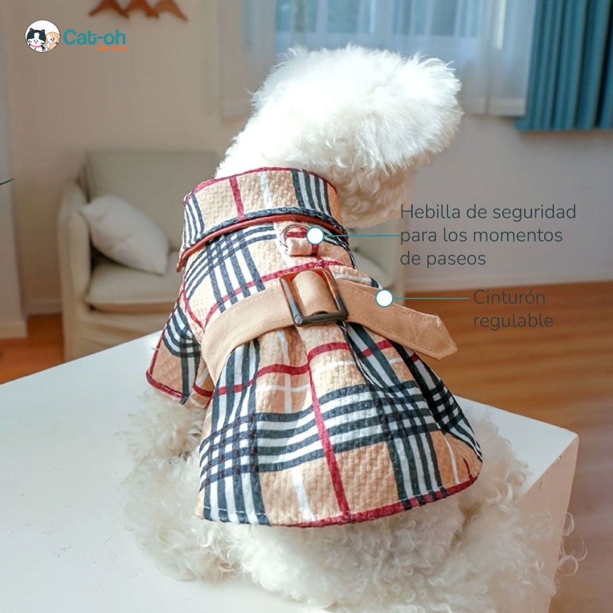 CAT OH - Ropa para perro Saco fashion paws S