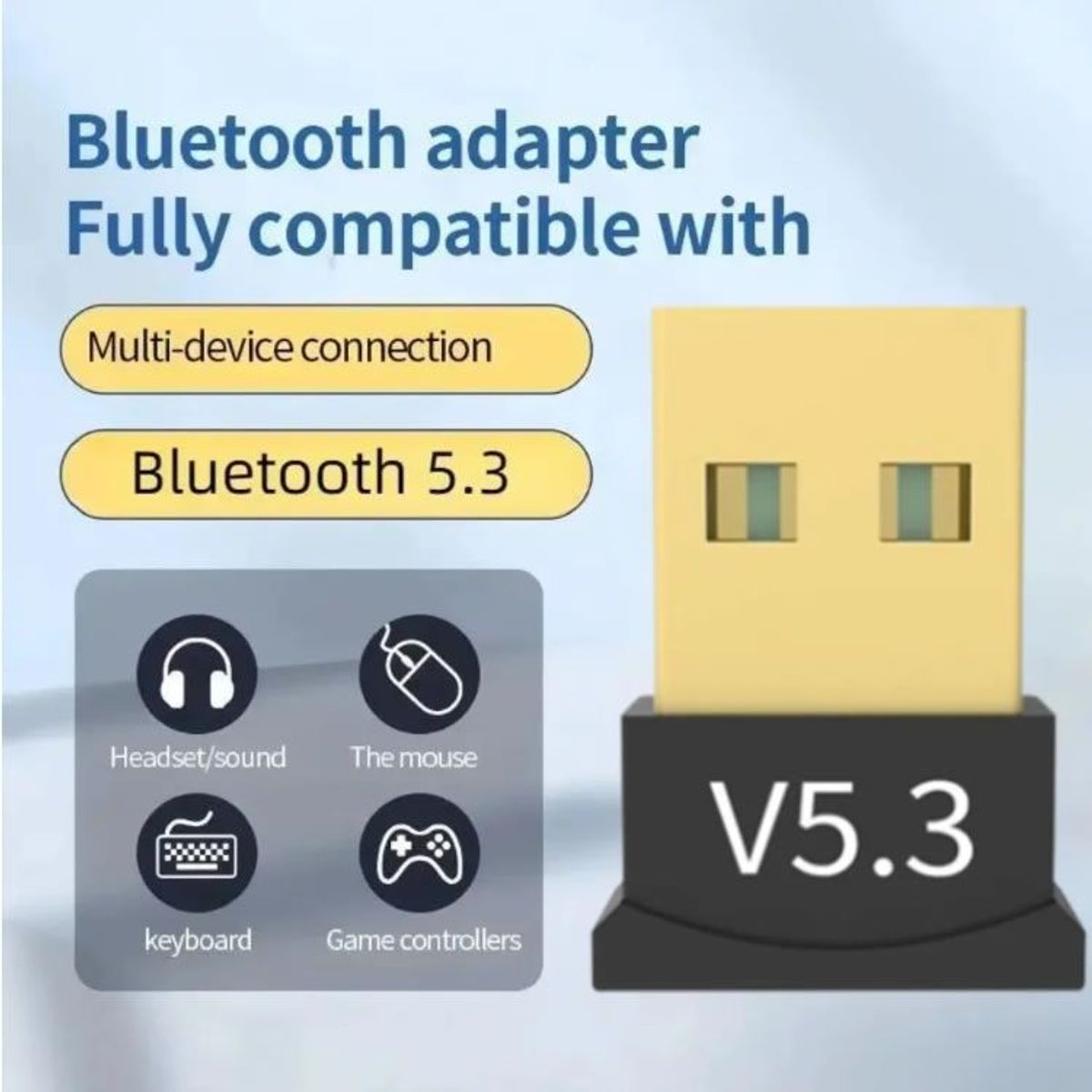 GENERICO - Adaptador Inalámbrico USB Dongle Bluetooth 5.3