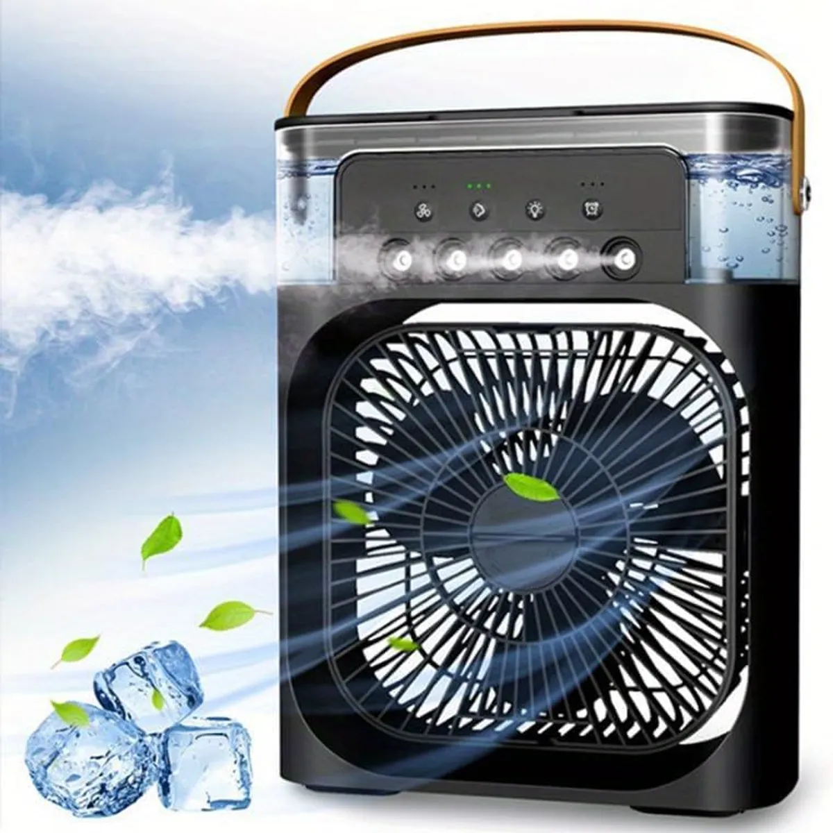 GENERICO - Enfriador Aire Acondicionado Ventilador Portatil Humidificador Negro
