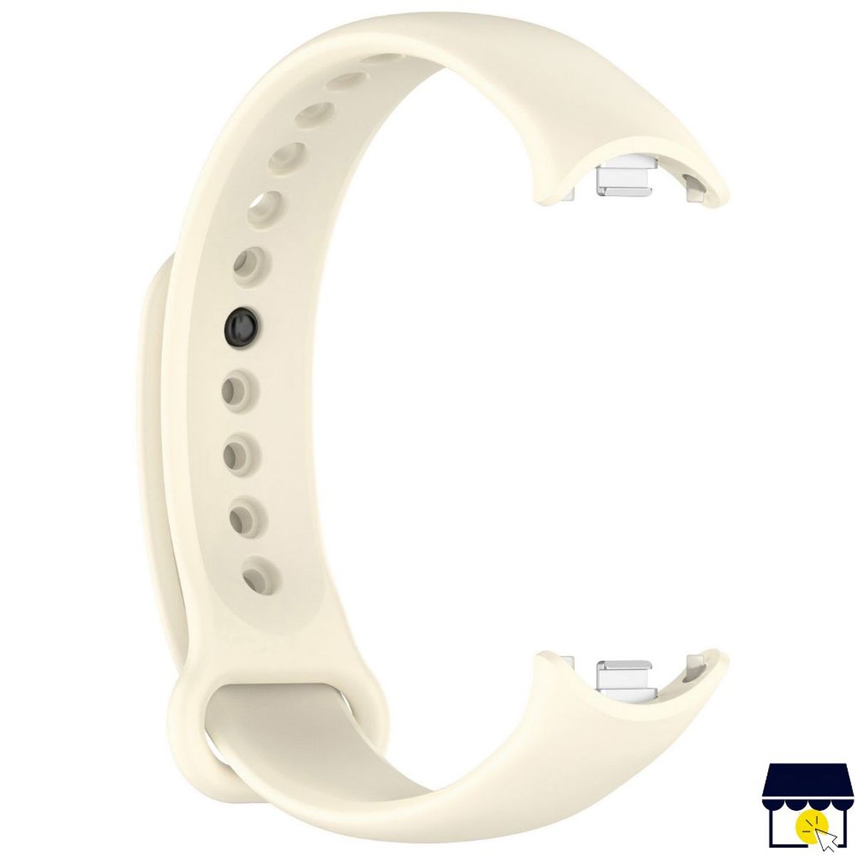 GENERICO - Correa de silicona para Xiaomi Mi Band 8 / 9 / 10 + Mica - Beige
