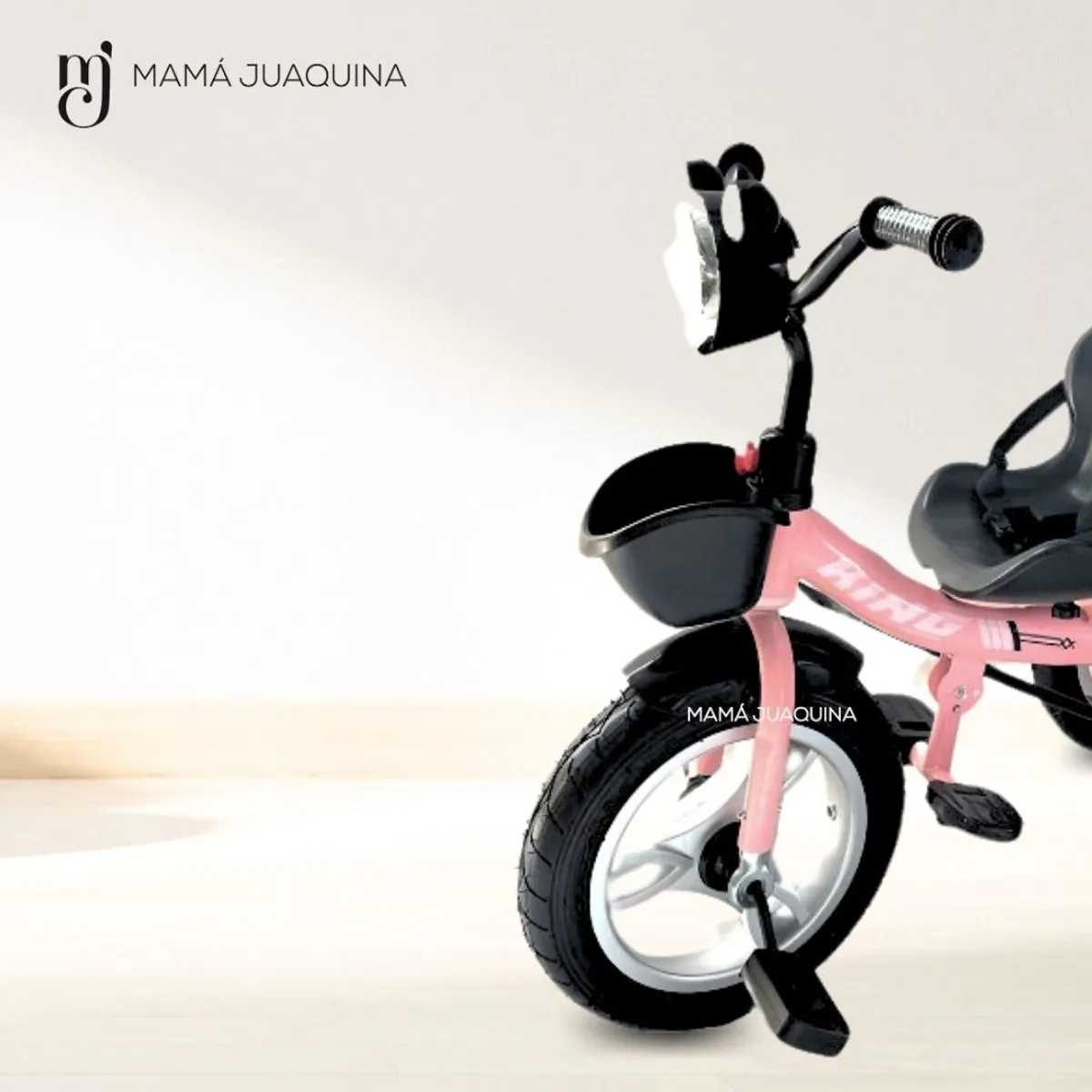 KING - Triciclo Guiador Musical «CASEY» Pink