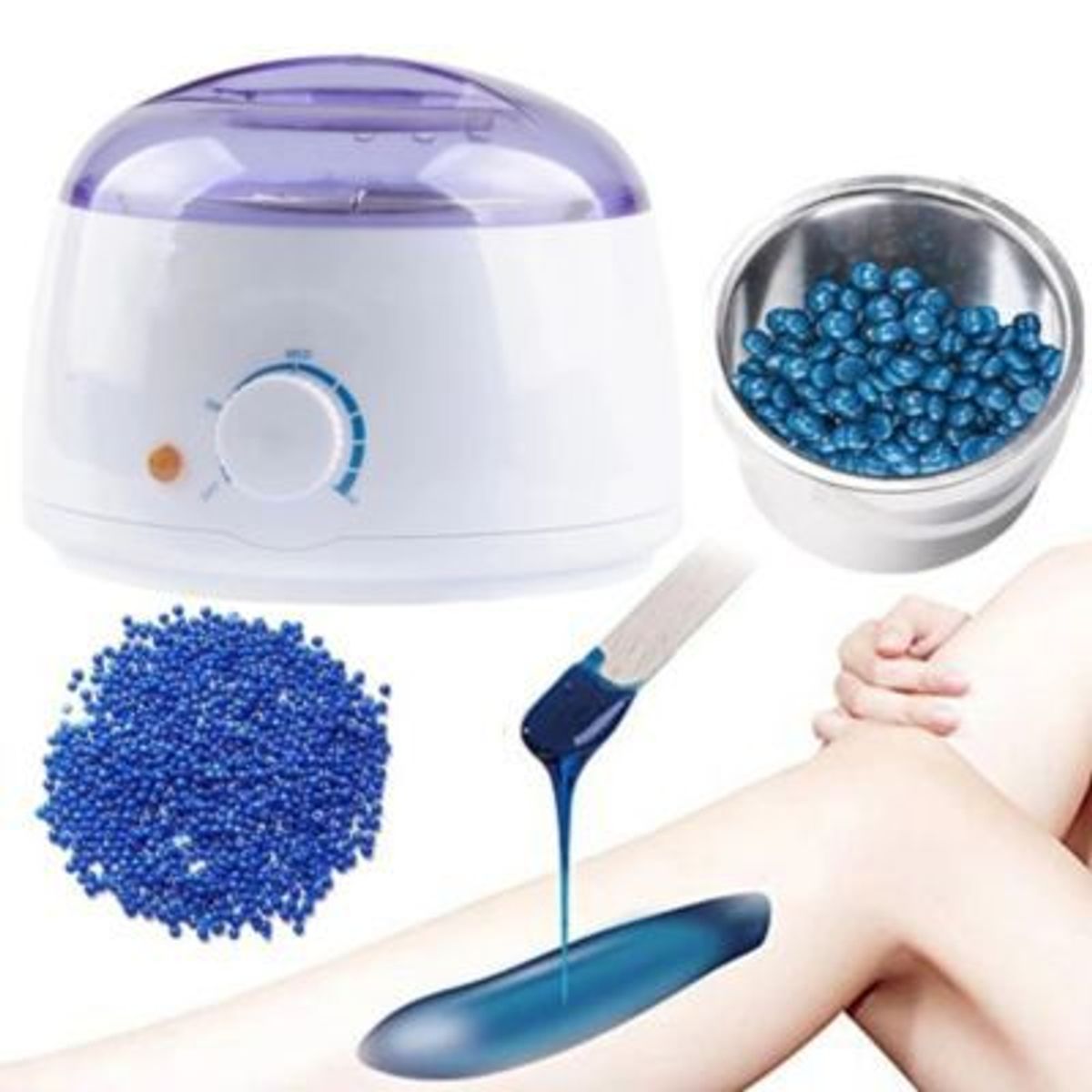 OEM - Combo Depilación Olla de Cera + 12 Palitos + 100Gr Cera_123