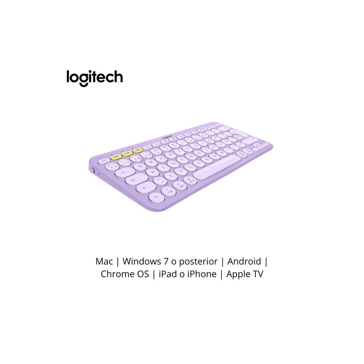 LOGITECH - Teclado Bluetooth Logitech K380 Morado