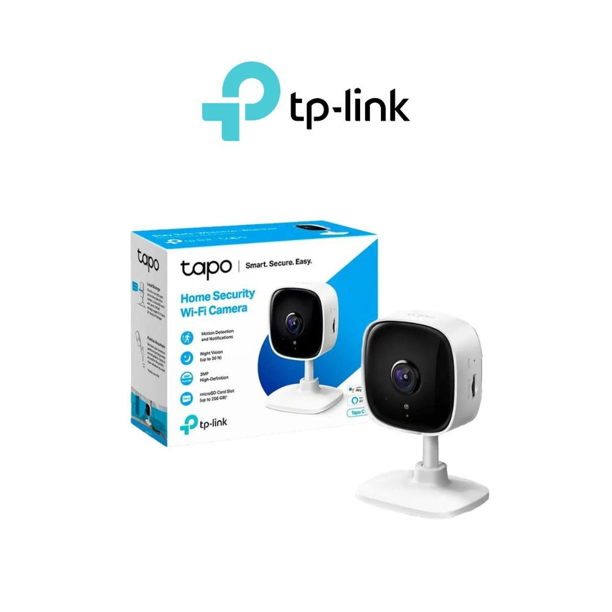 TP LINK - Cámara de seguridad wifi 2K para interiores Tapo-C110 + SD 128 GB - Tp-Link