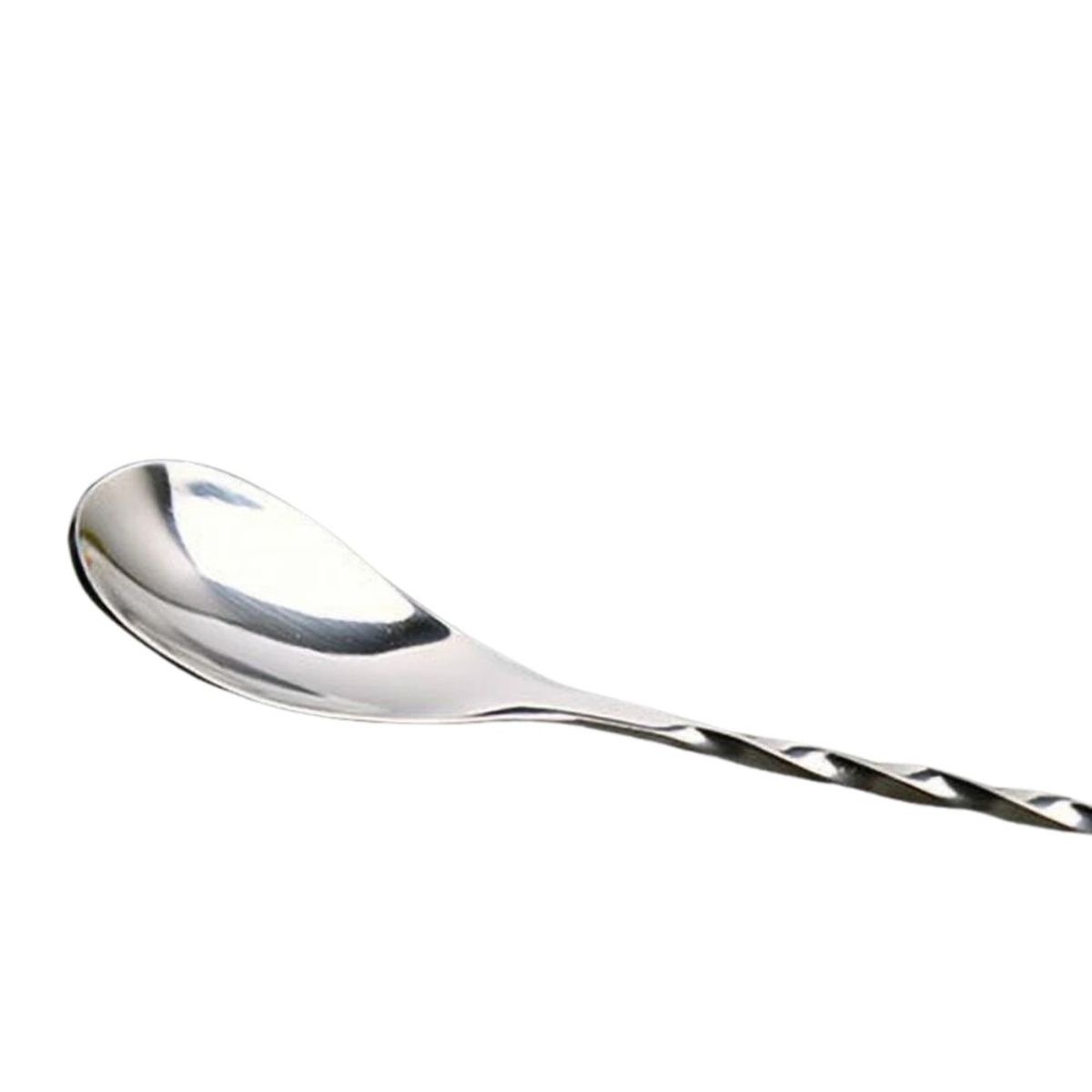 INSPIRA - Cuchara de Bar Mezcladora de Acero Inoxidable con Punta de Tenedor
