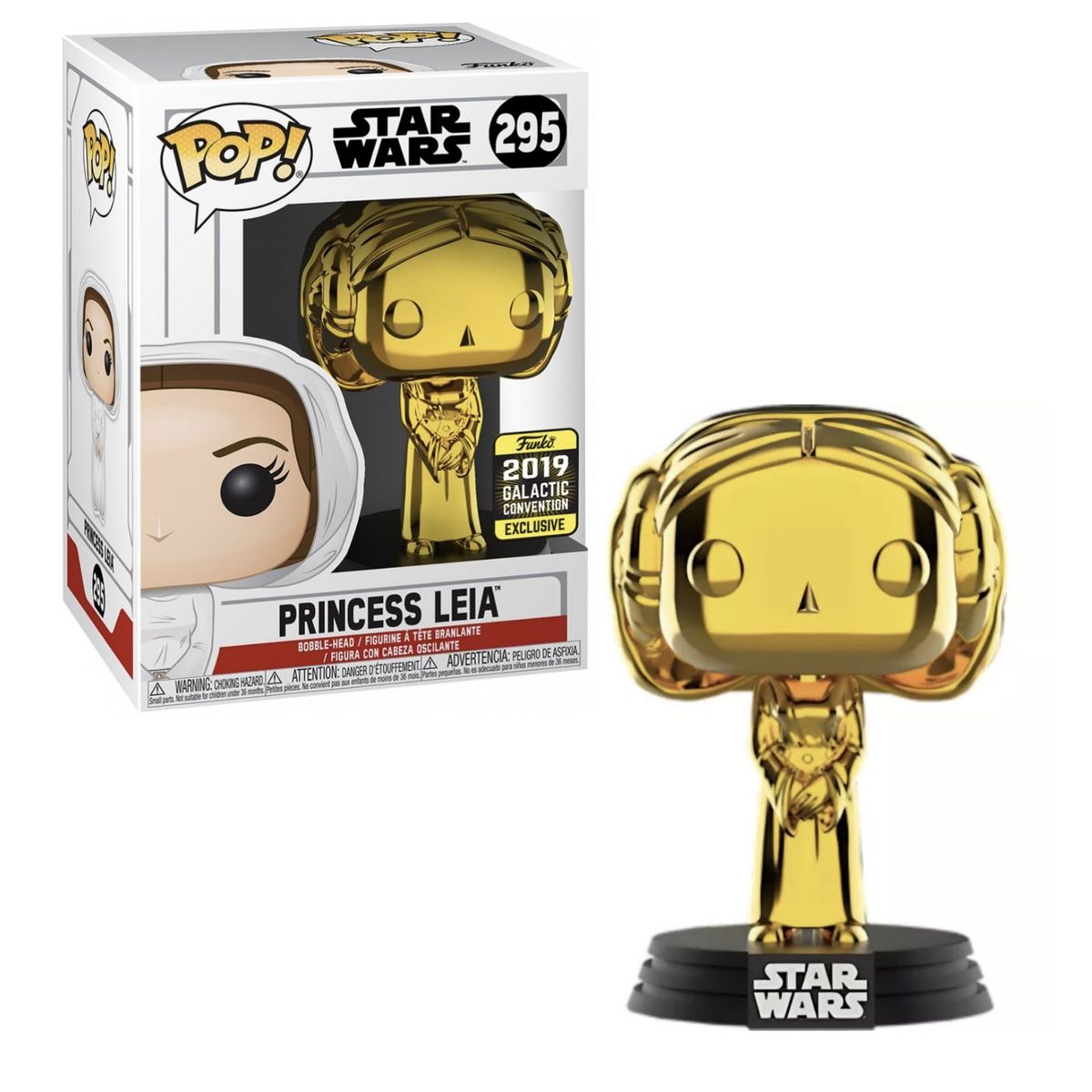 FUNKO - Princesa Leia Gold Exclusivo Funko Pop 295 Star Wars