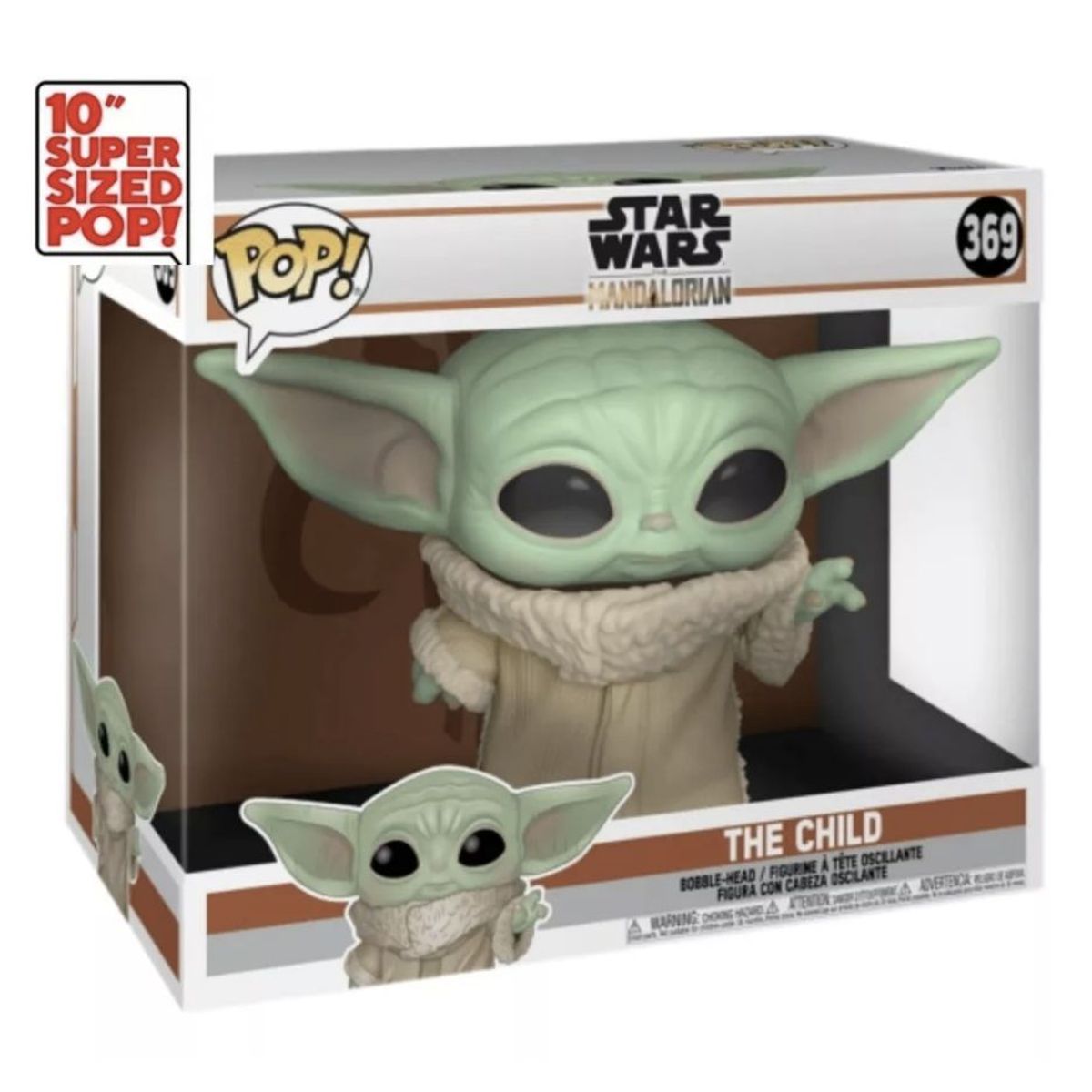 FUNKO - Baby Yoda Grogu Funko Pop 369 Jumbo 10 Pulgadas Mandalorian