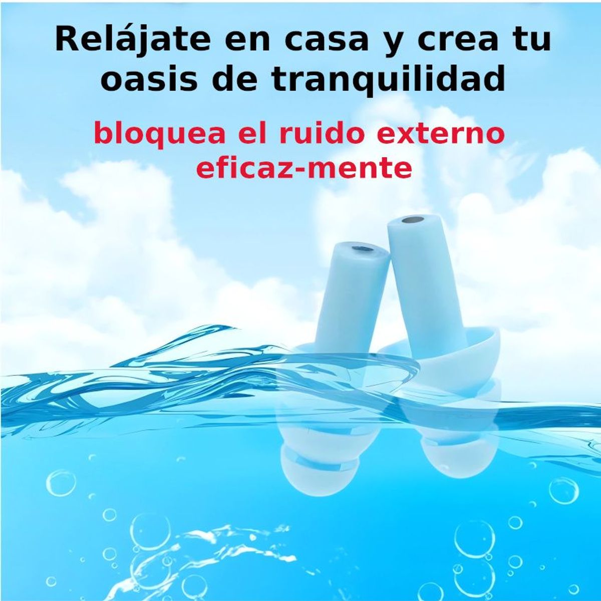 GENERICO - Protector Tapon Oido Con Case Aisla Ruido Dormir Prueba Agua