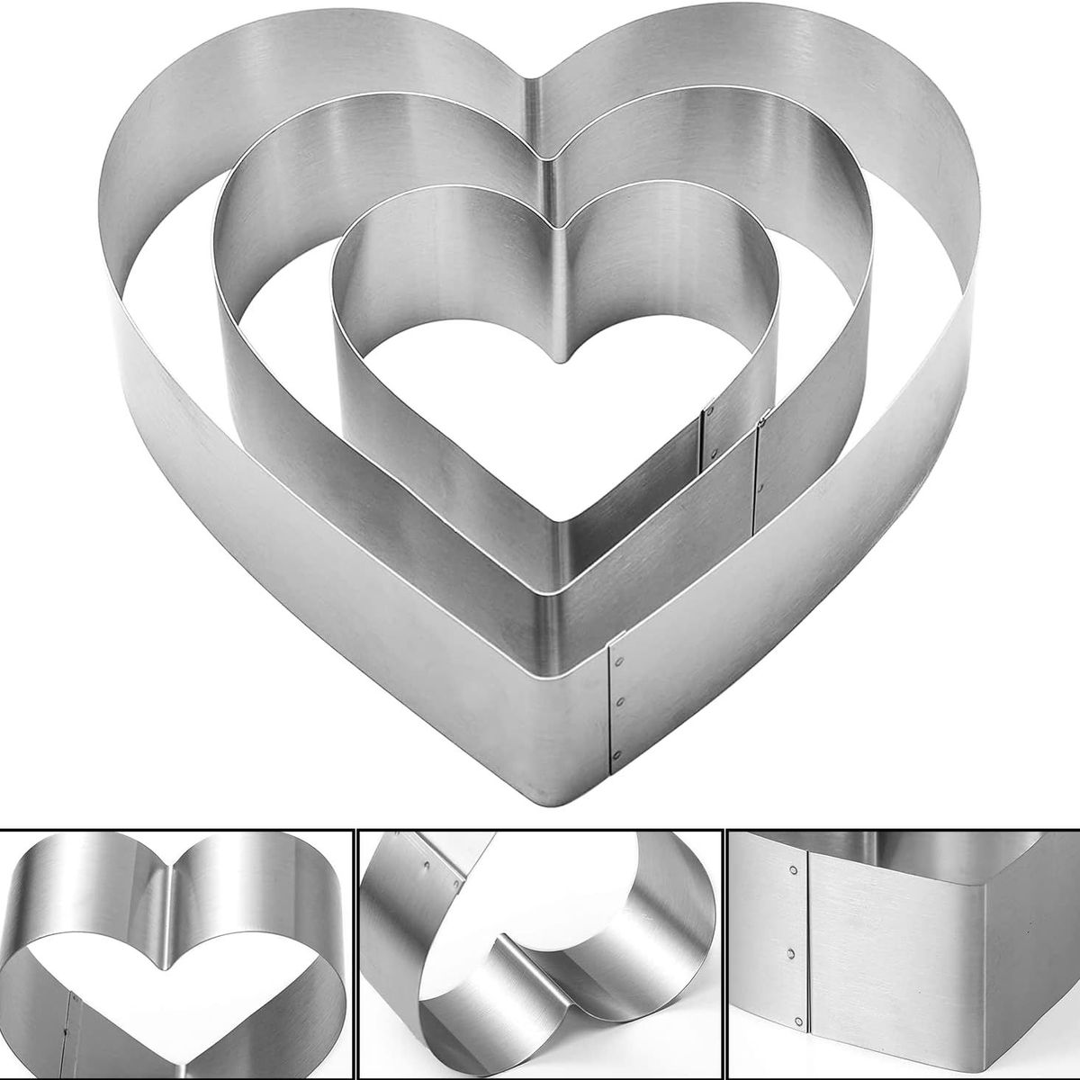 GENERICO - 3 Moldes en forma de corazon