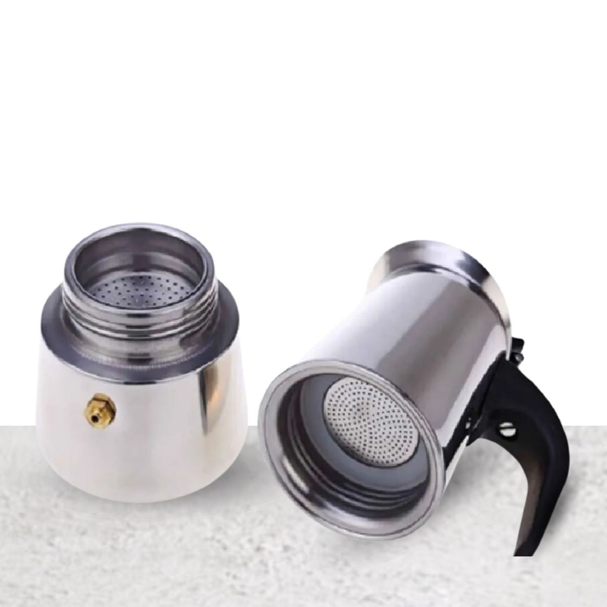 ICHIMATSU - Cafetera Italiana de Acero Inoxidable 9 Tazas