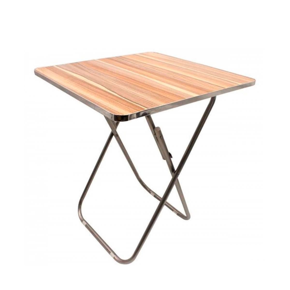 GENERICO - Mesa Mesita Plegable Multiuso Dormitorio Sala Playa 60cm Marrón