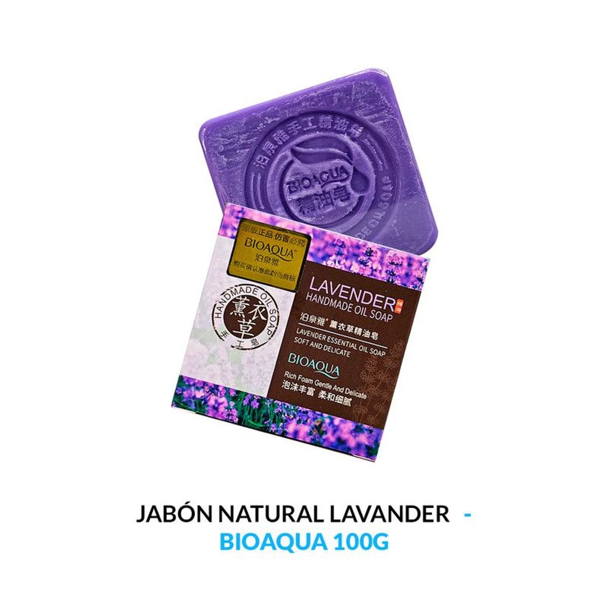 BIOAQUA - Jabón Natural De Lavanda Bioaqua 100G Desintoxicante