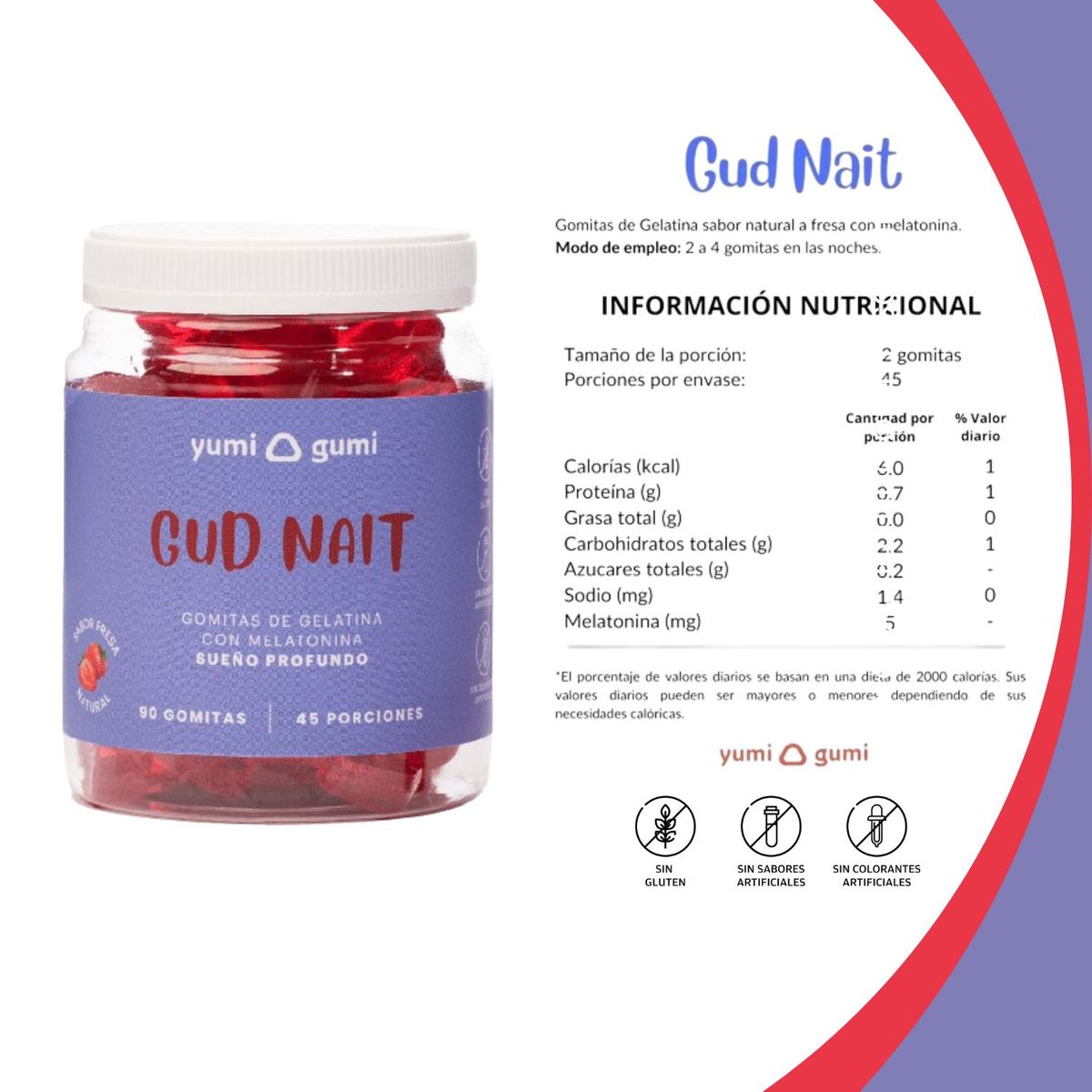 YUMI GUMI - Pack Gud Nait + Japi Tami Gomitas Yumi Gumi 90 Und