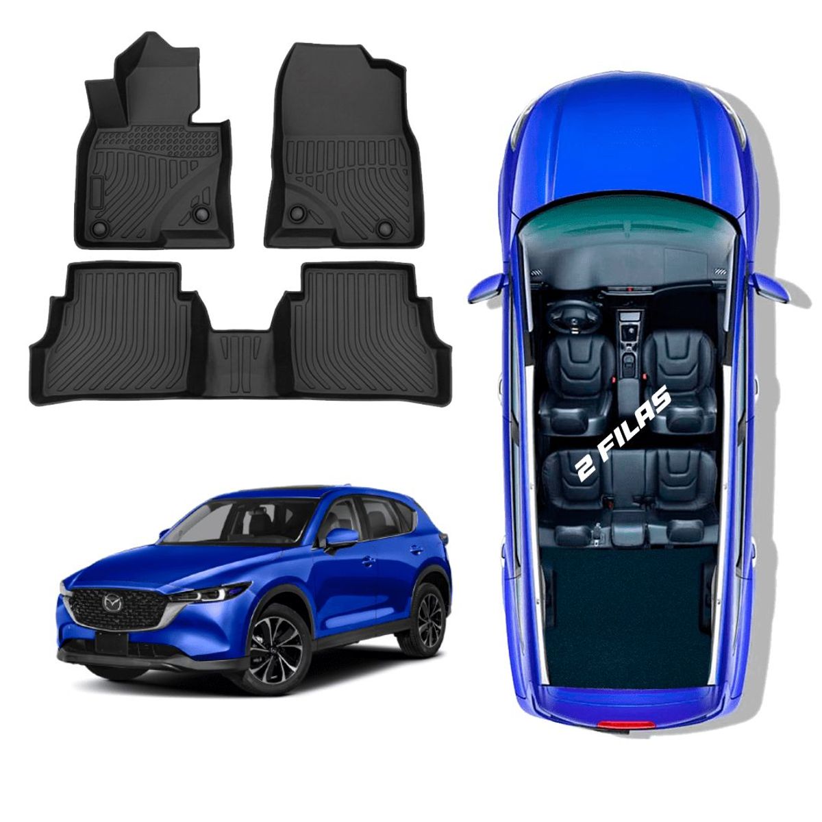 GENERICO - PROTECTOR CUBRE PISO 5D TPE MAZDA CX5 2017-2024