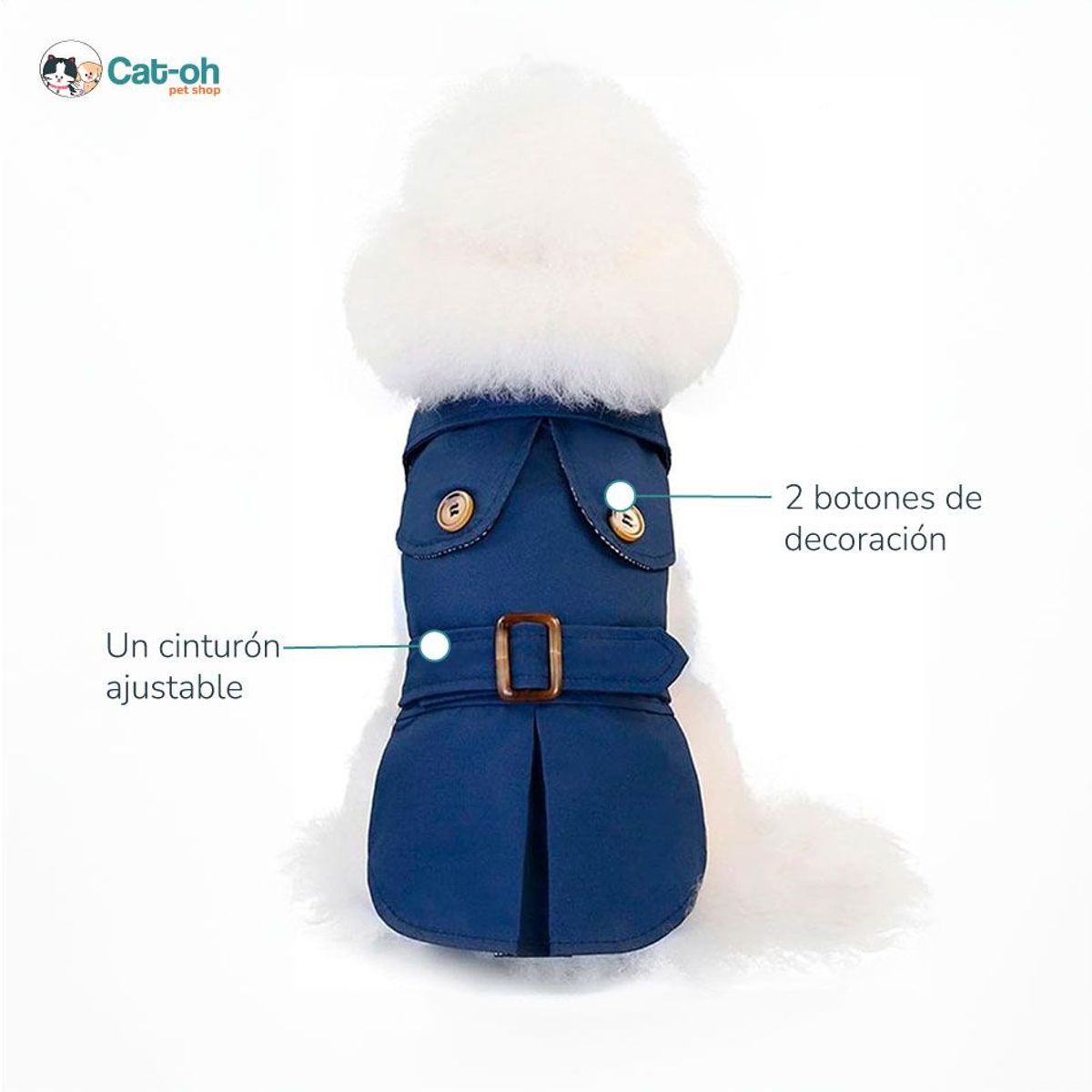 CAT OH - Ropa para perro Chaqueta inspector peludo M