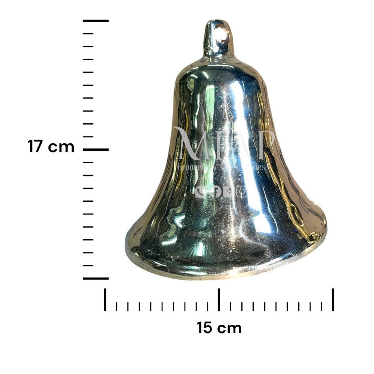 MFAP BRONCERIA Y ANTIGUEDADES - Campana Hércules 17 cm mas colgador en bronce