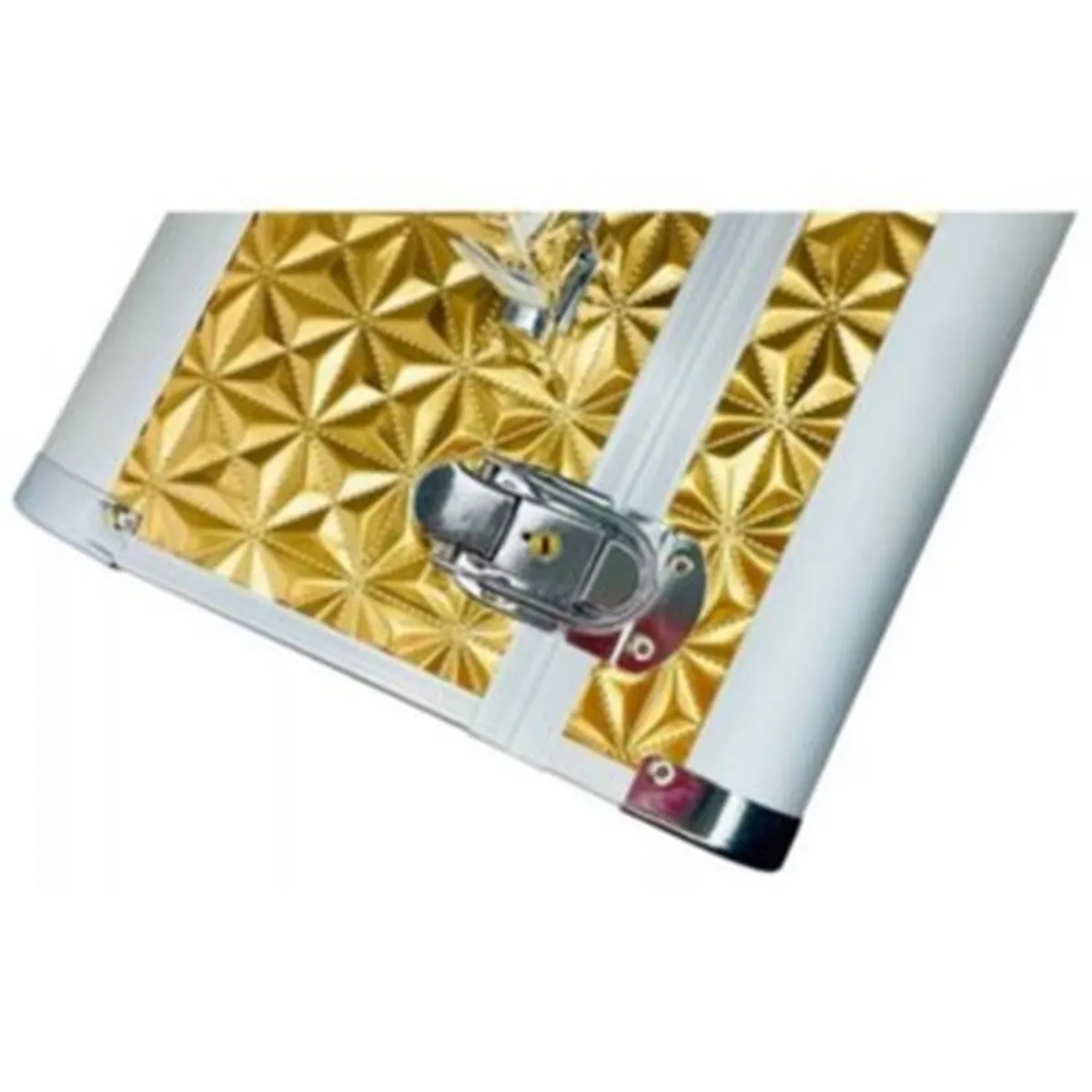 GENERICO - Maletín organizador maquillaje grande y de calidad doradito