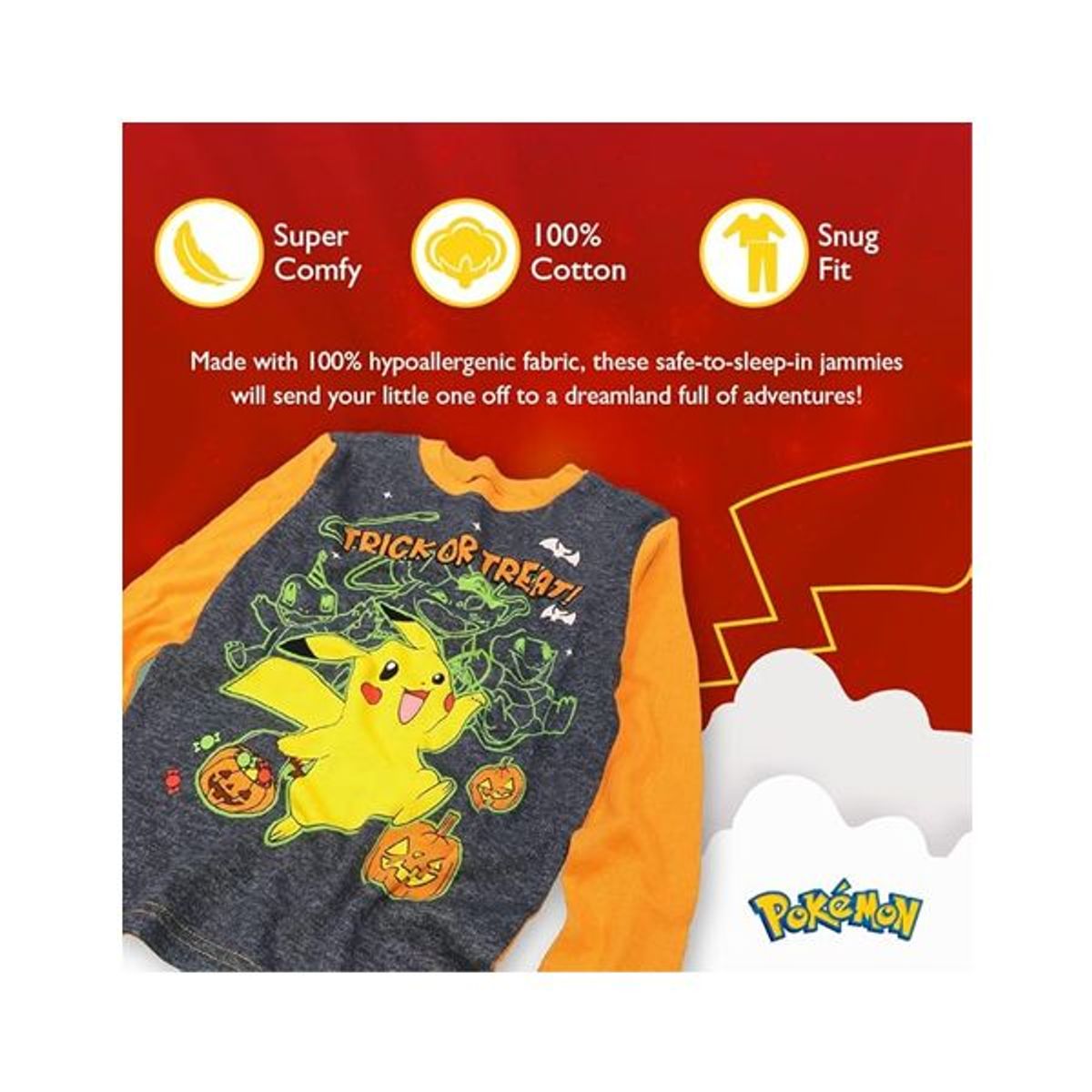 POKEMON - Pokemon Ropa Halloween Talla 4