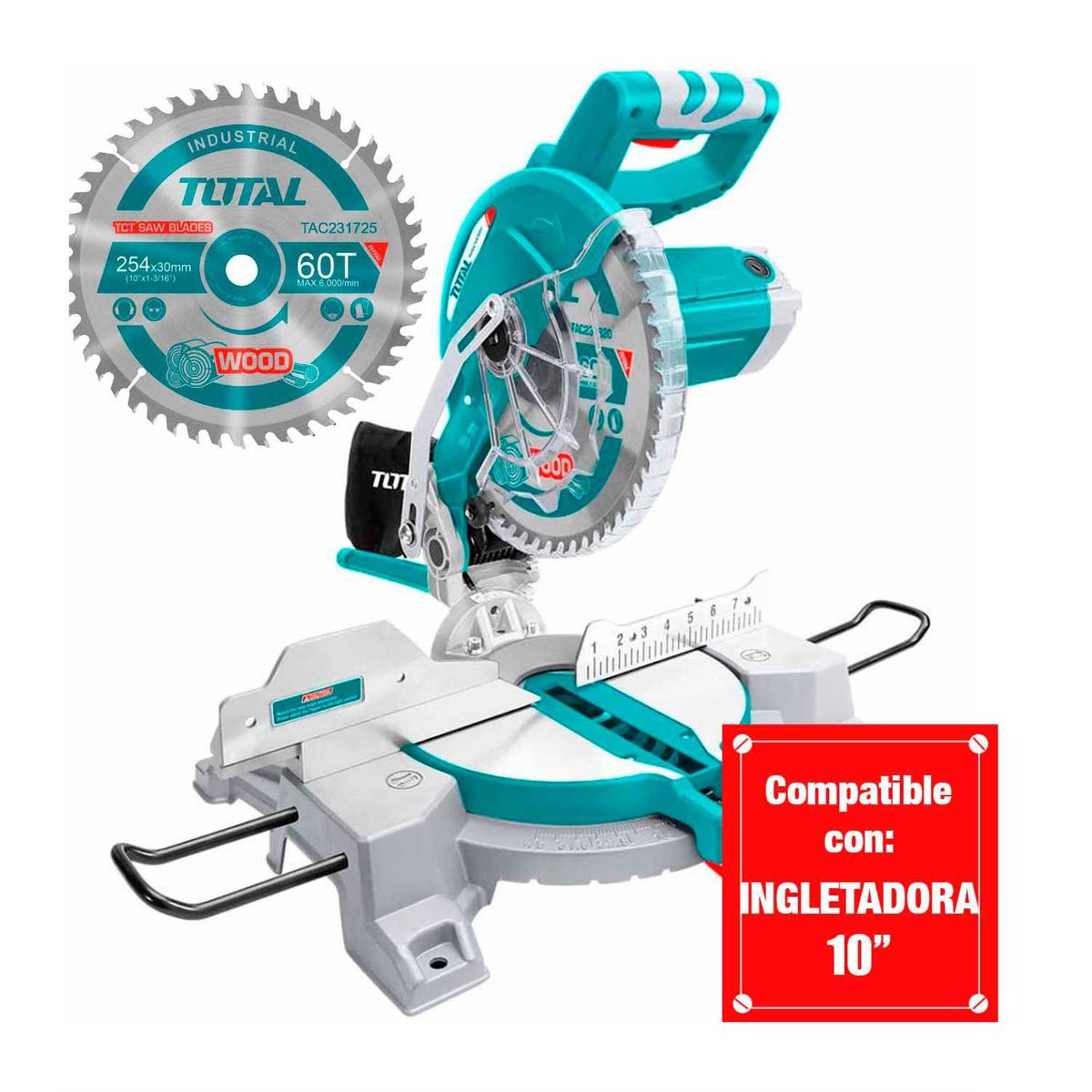 TOTAL TOOLS - DISCO CORTE MADERA 40T Y 60T DISCO CORTE ALUMINIO 100T TOTAL