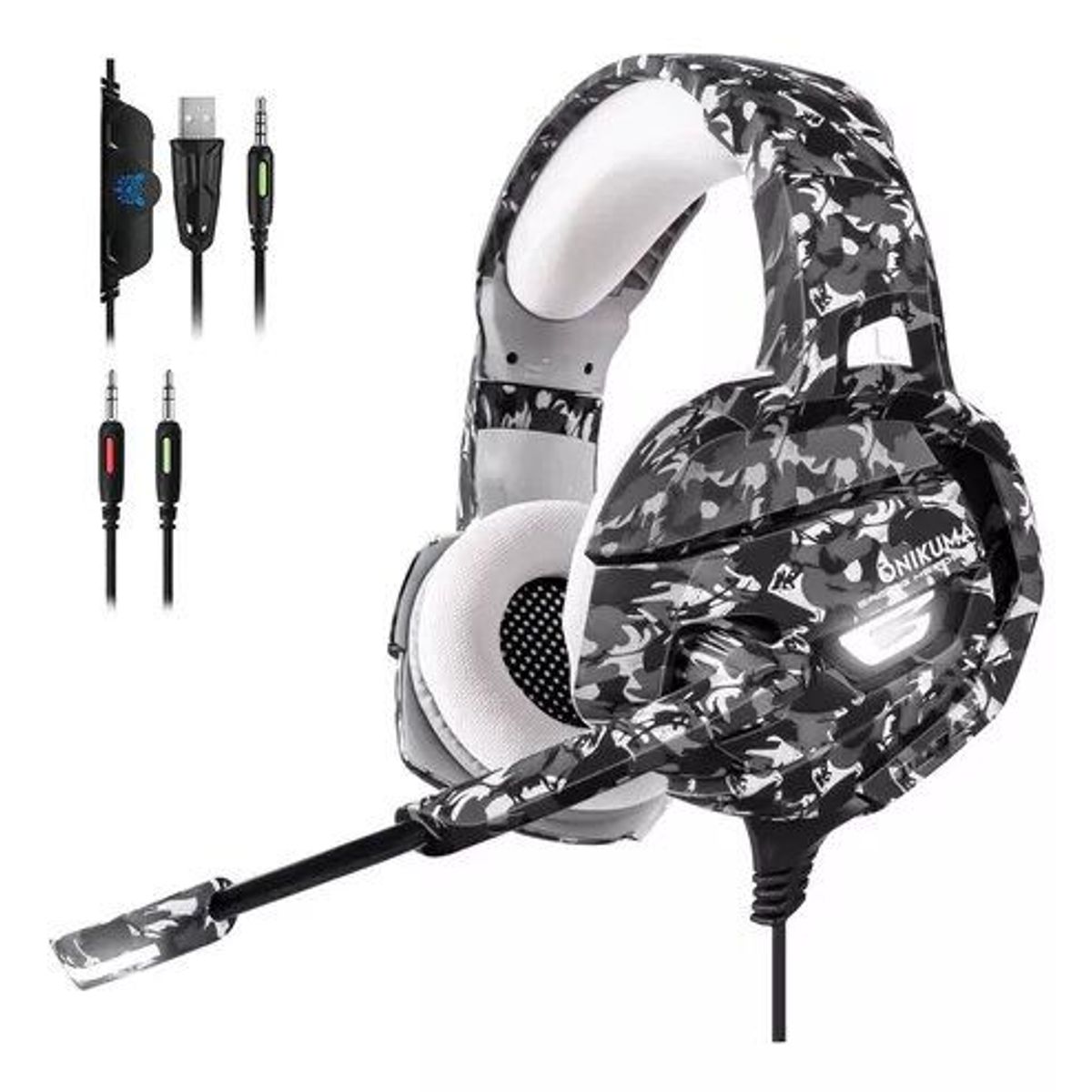 GENERICO - AUDIFONO GAMING VANDROX PHANTOM CAMUFLADO RGB