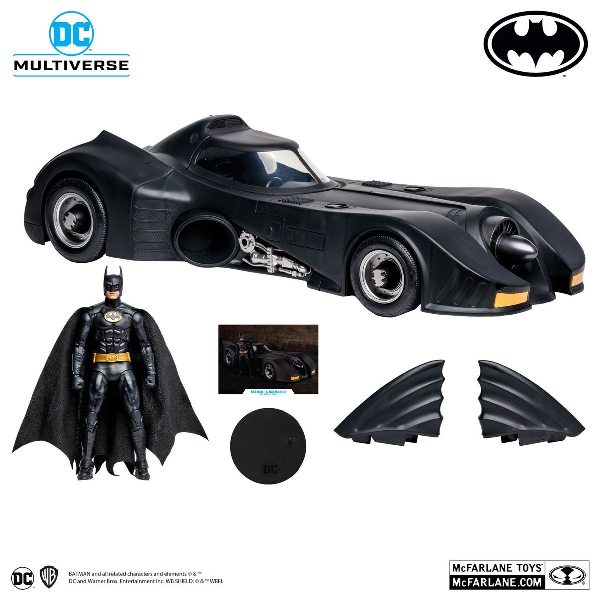 MCFARLANE - DC Multiverse 1989 Batman & Batmobile Gold Label Mcfarlane