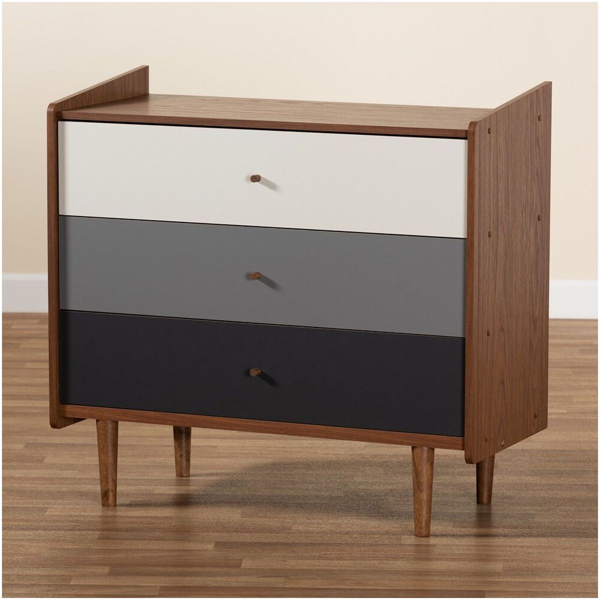 VENTITAS HOME - Cómoda Nórdica Kayla 3 Cajones Multicolor