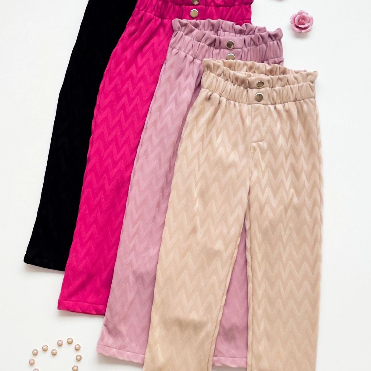 KIDS MASHMELO - Pantalón Labrado Pretina Volteada para Niña Kids Mashmelo