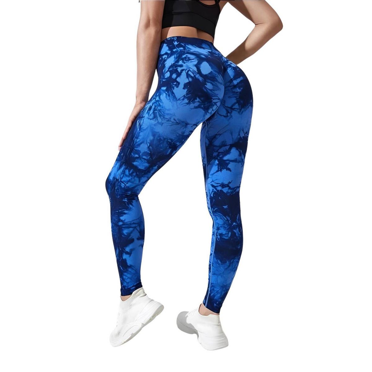 FITNESS - leggings cintura alta para levantamiento de glúteos Scrunch tie dye